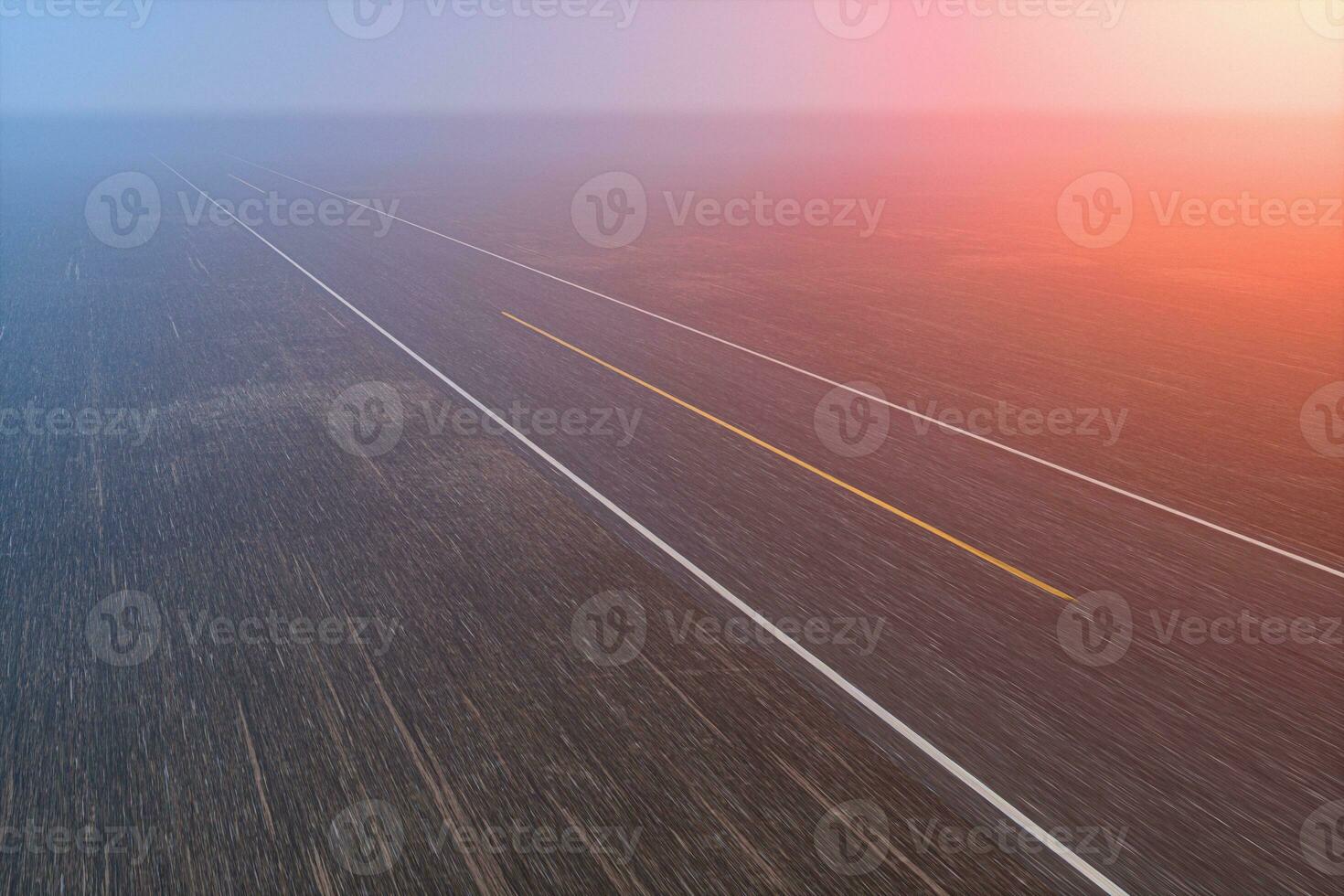 Straight highway with dark background,abstract conception,3d rendering. photo