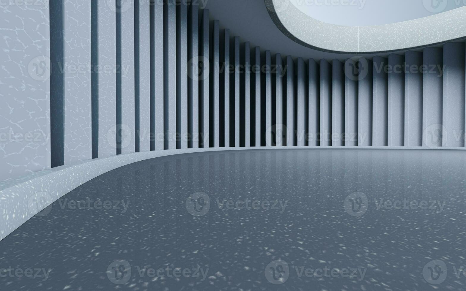 Empty round room, sense of space, 3d rendering. photo