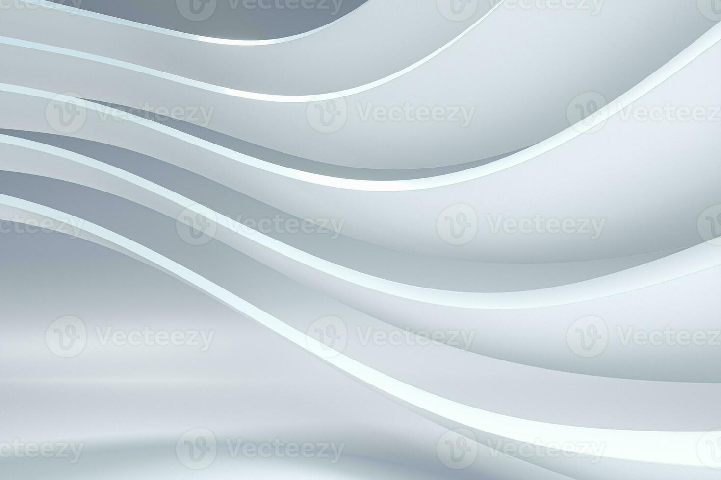 blanco curva geometría con blanco fondo, 3d representación. foto