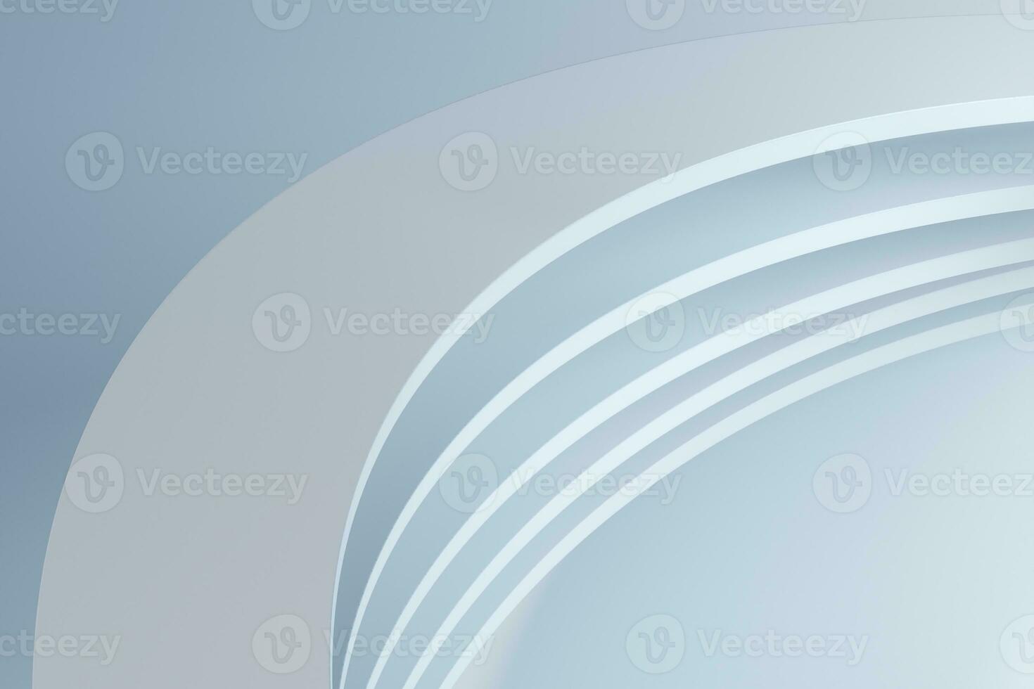 White curve geometry with white background, 3d rendering. photo