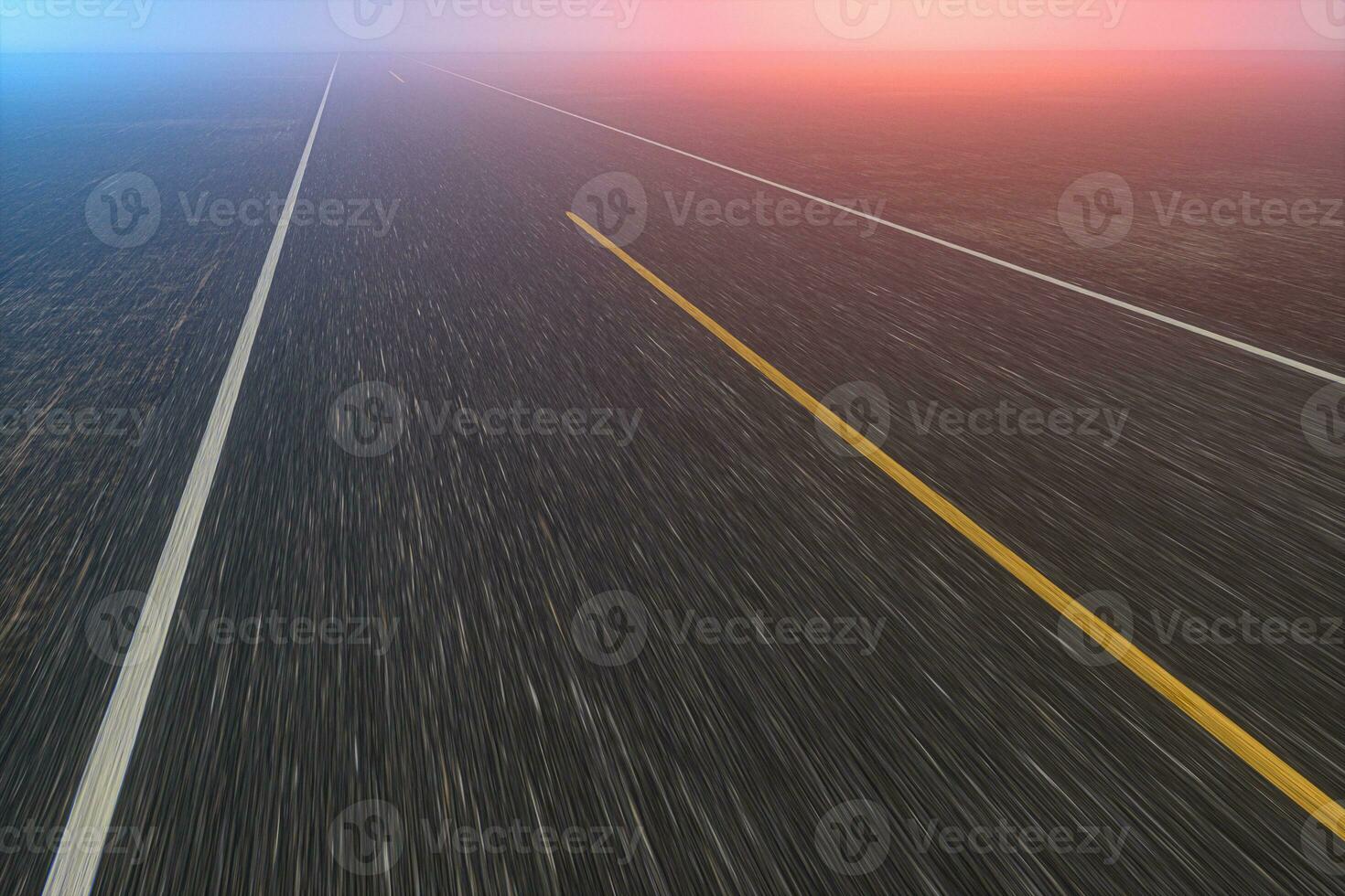 Straight highway with dark background,abstract conception,3d rendering. photo