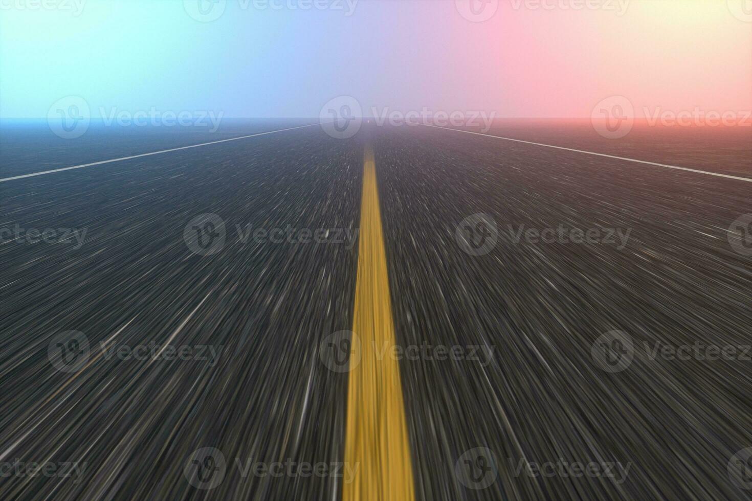Straight highway with dark background,abstract conception,3d rendering. photo