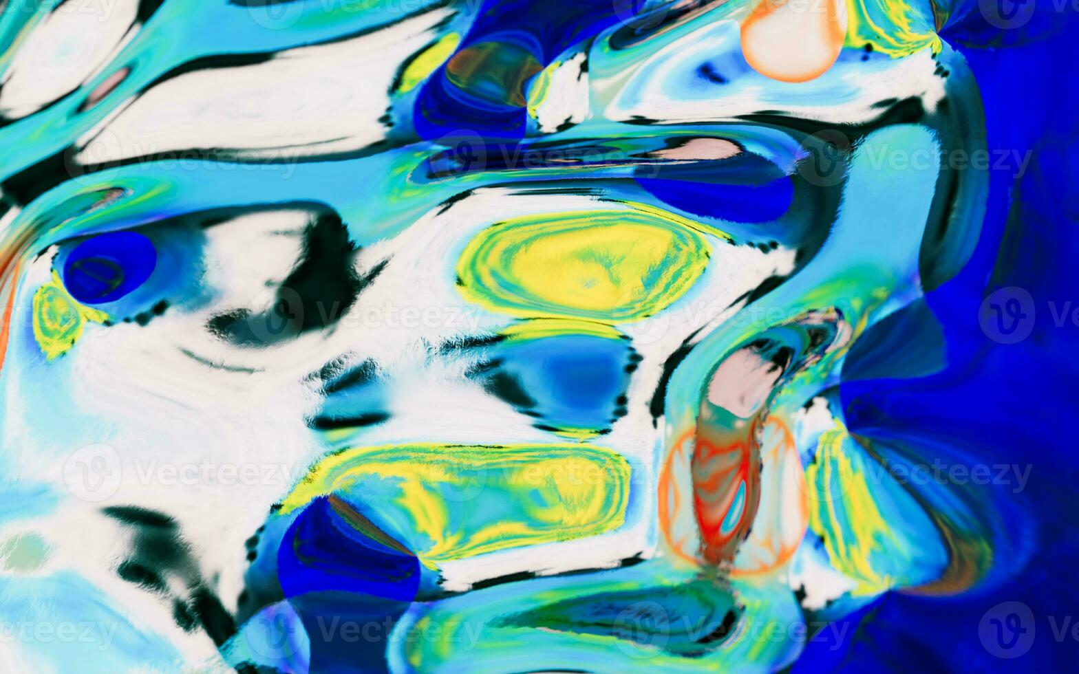 Abstract gradient liquid, 3d rendering. photo