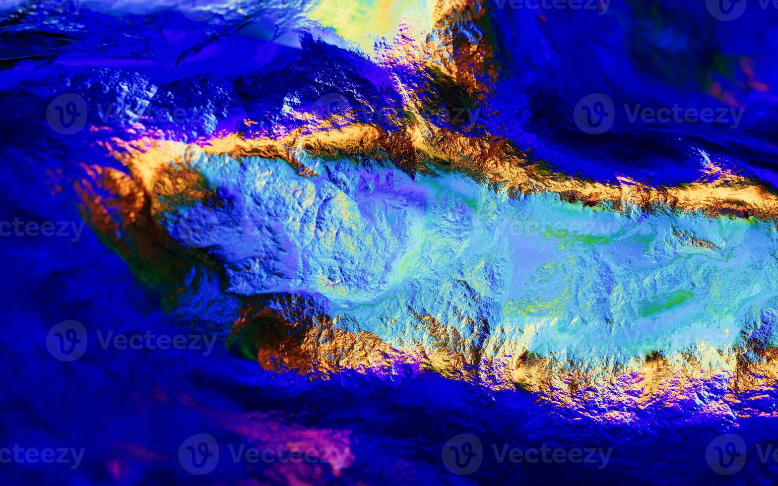 Abstract gradient liquid, 3d rendering. photo