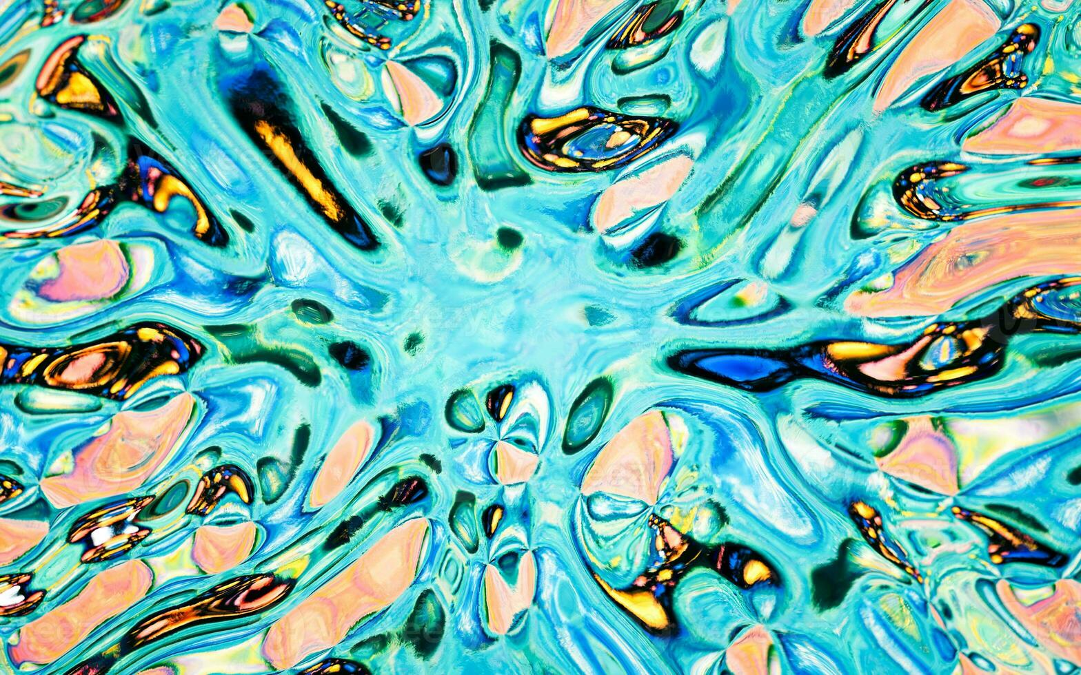 Abstract gradient liquid, 3d rendering. photo
