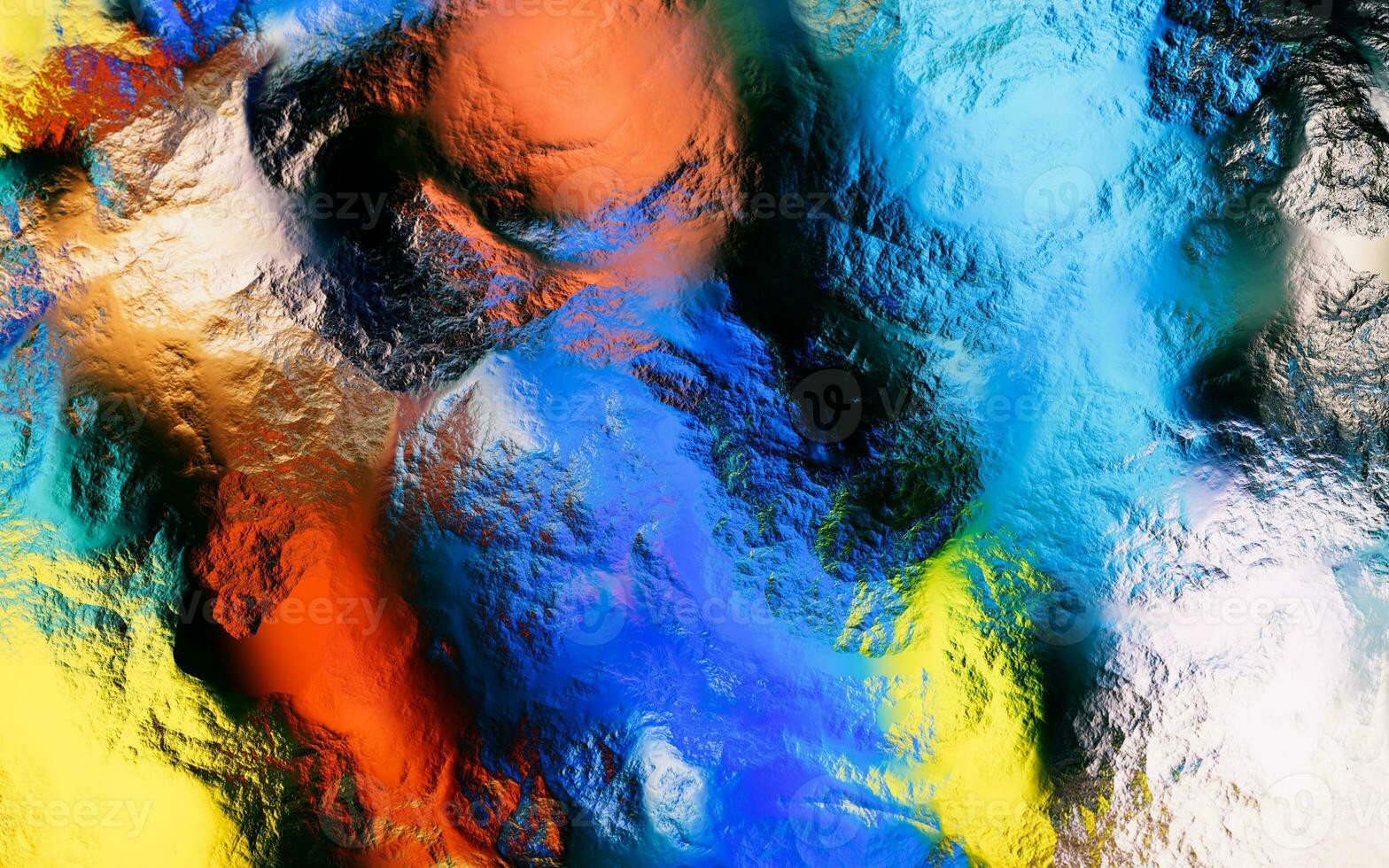 Abstract gradient liquid, 3d rendering. photo