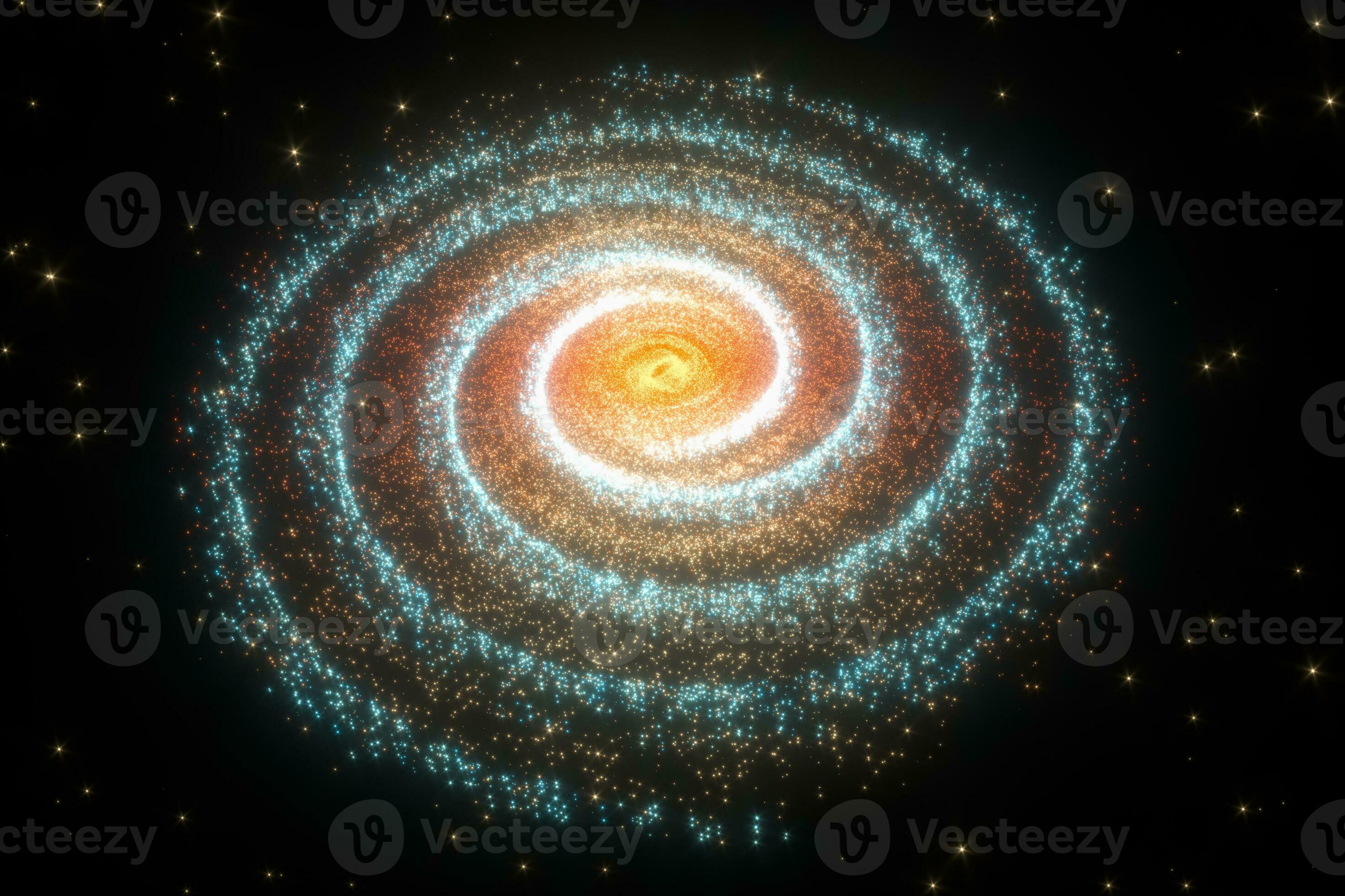Glowing particles and milky way galaxy,explosive sparks,3d rendering.  27841566 Stock Photo at Vecteezy