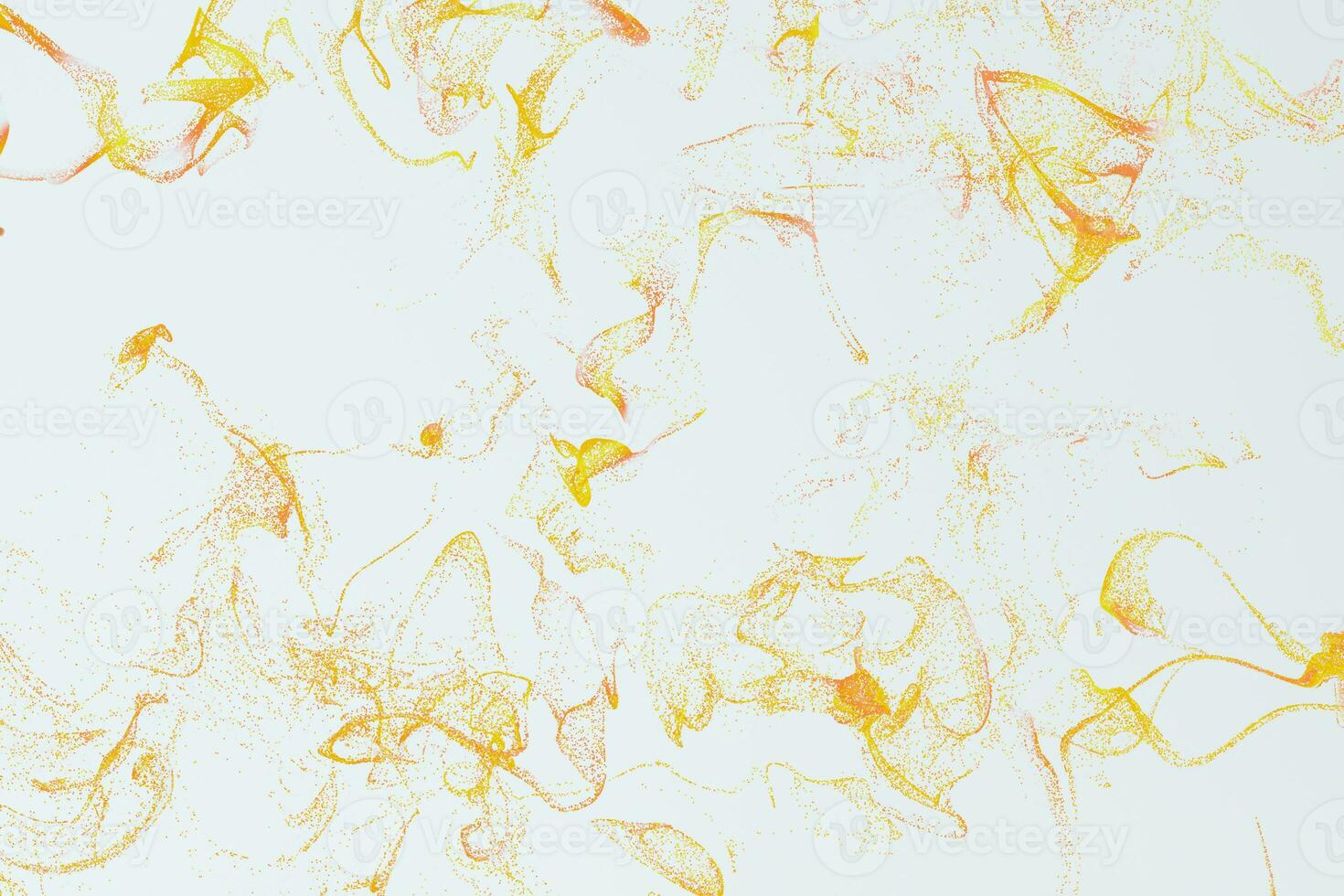 Orange abstract particles with white background, 3d rendering. photo