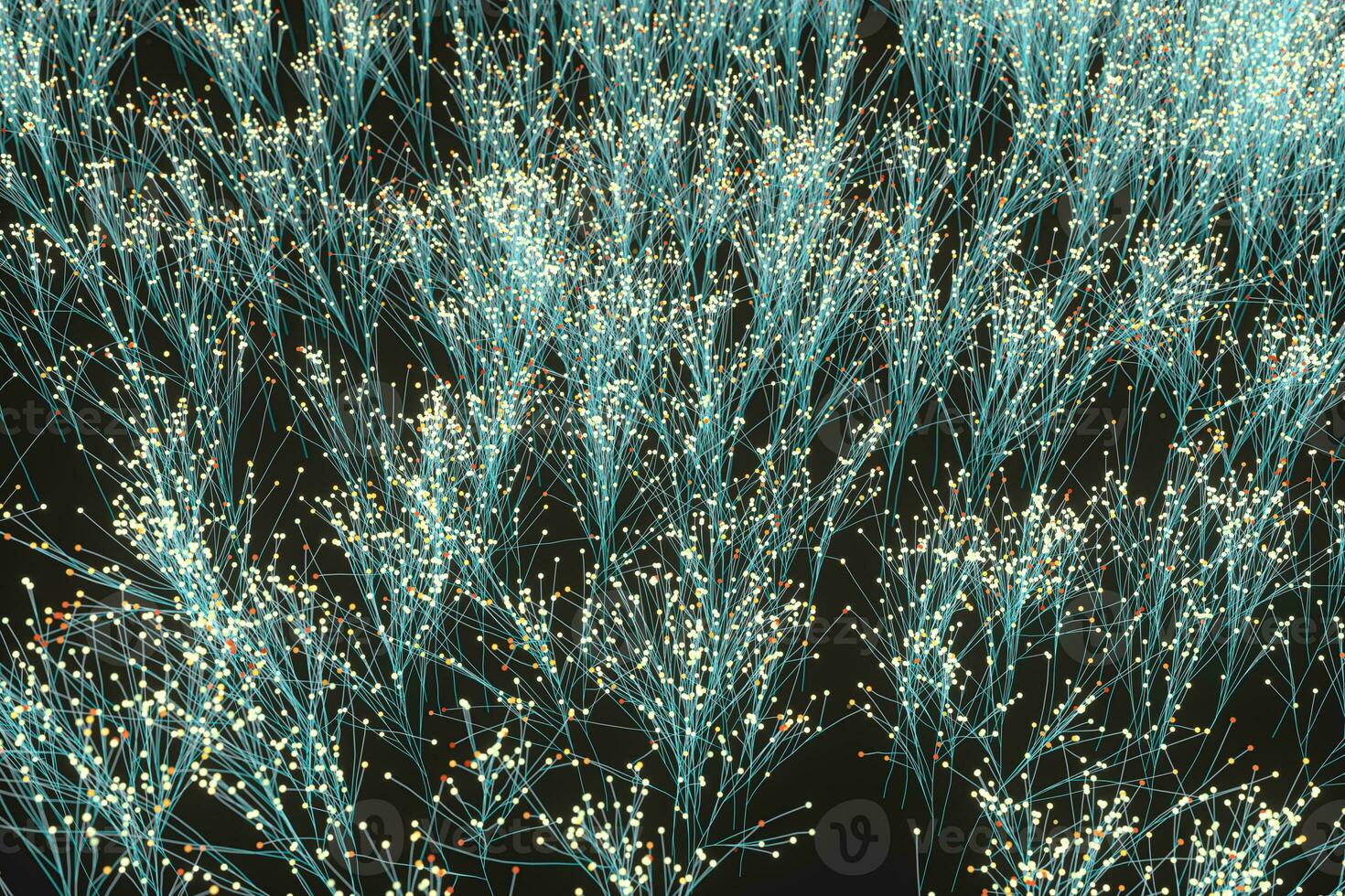 Glowing particles and lines,sparkling particles,3d rendering. photo