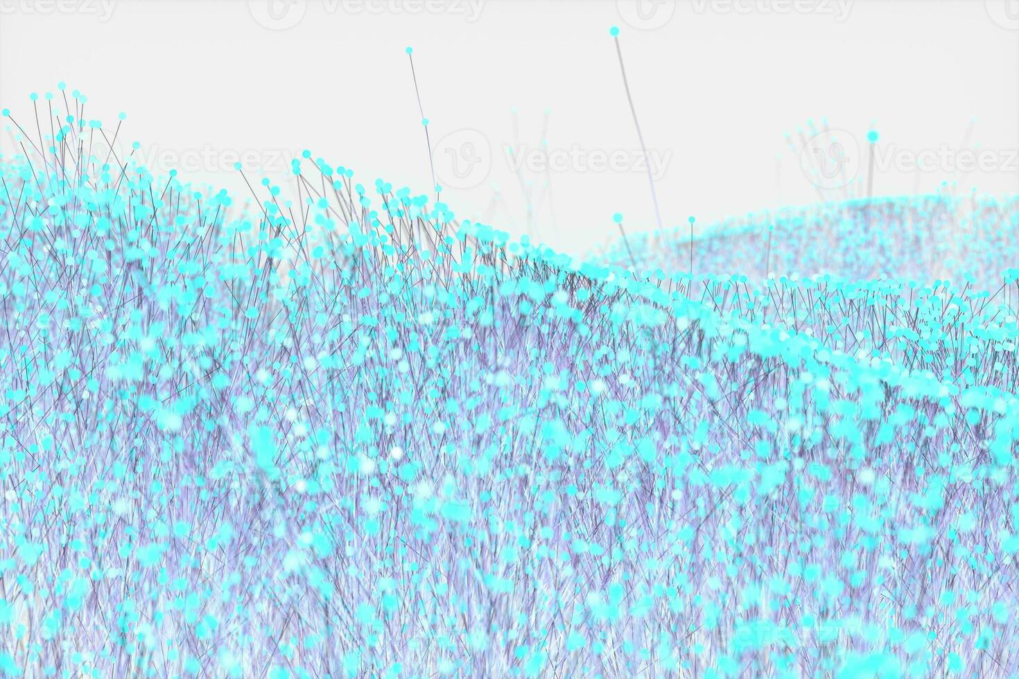 Glowing particles and lines,sparkling particles,3d rendering. photo