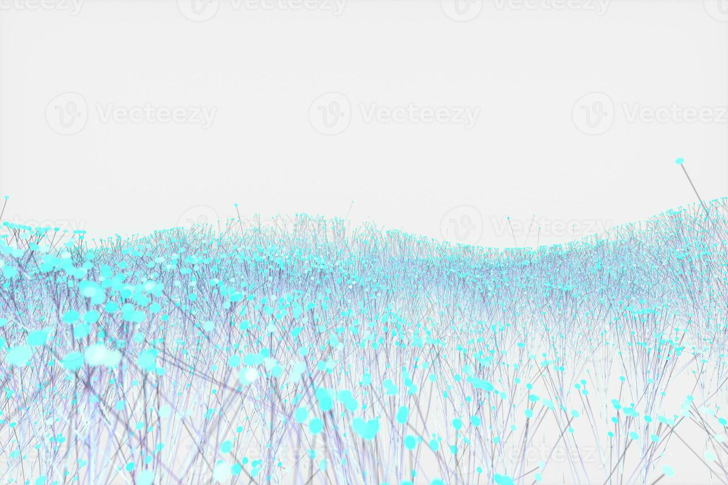 Glowing particles and lines,sparkling particles,3d rendering. photo
