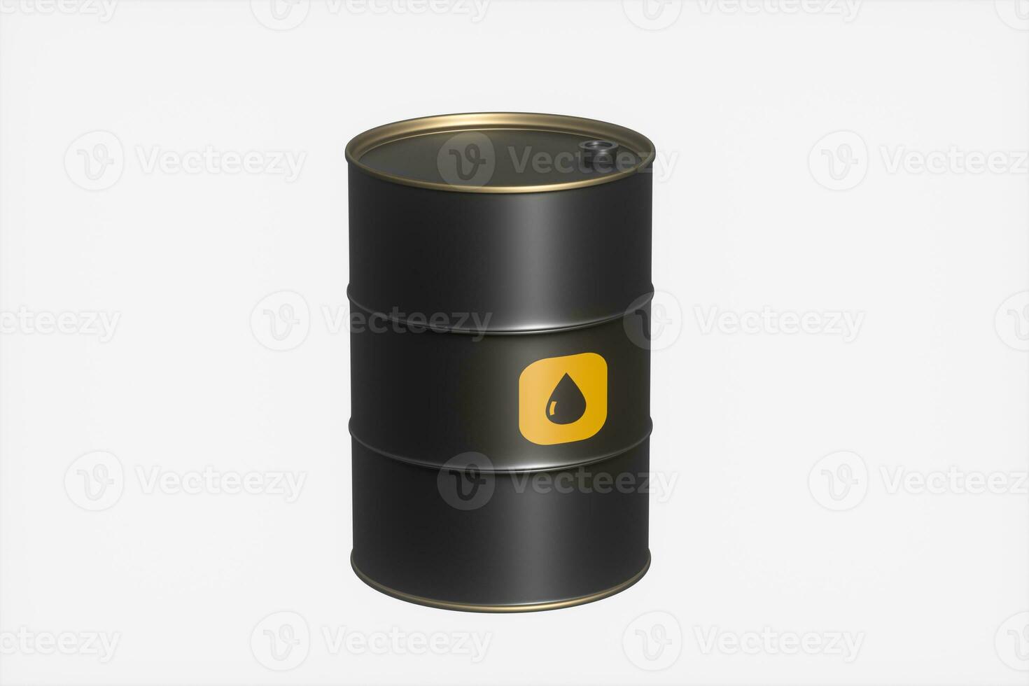 Oil barrel with white background,3d rendering. photo