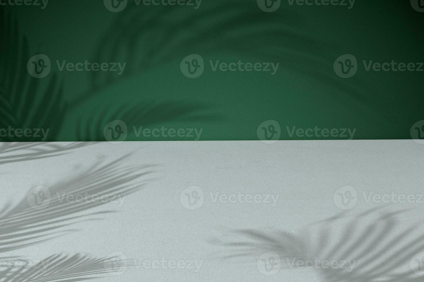 White plane with green wall, 3d rendering. photo