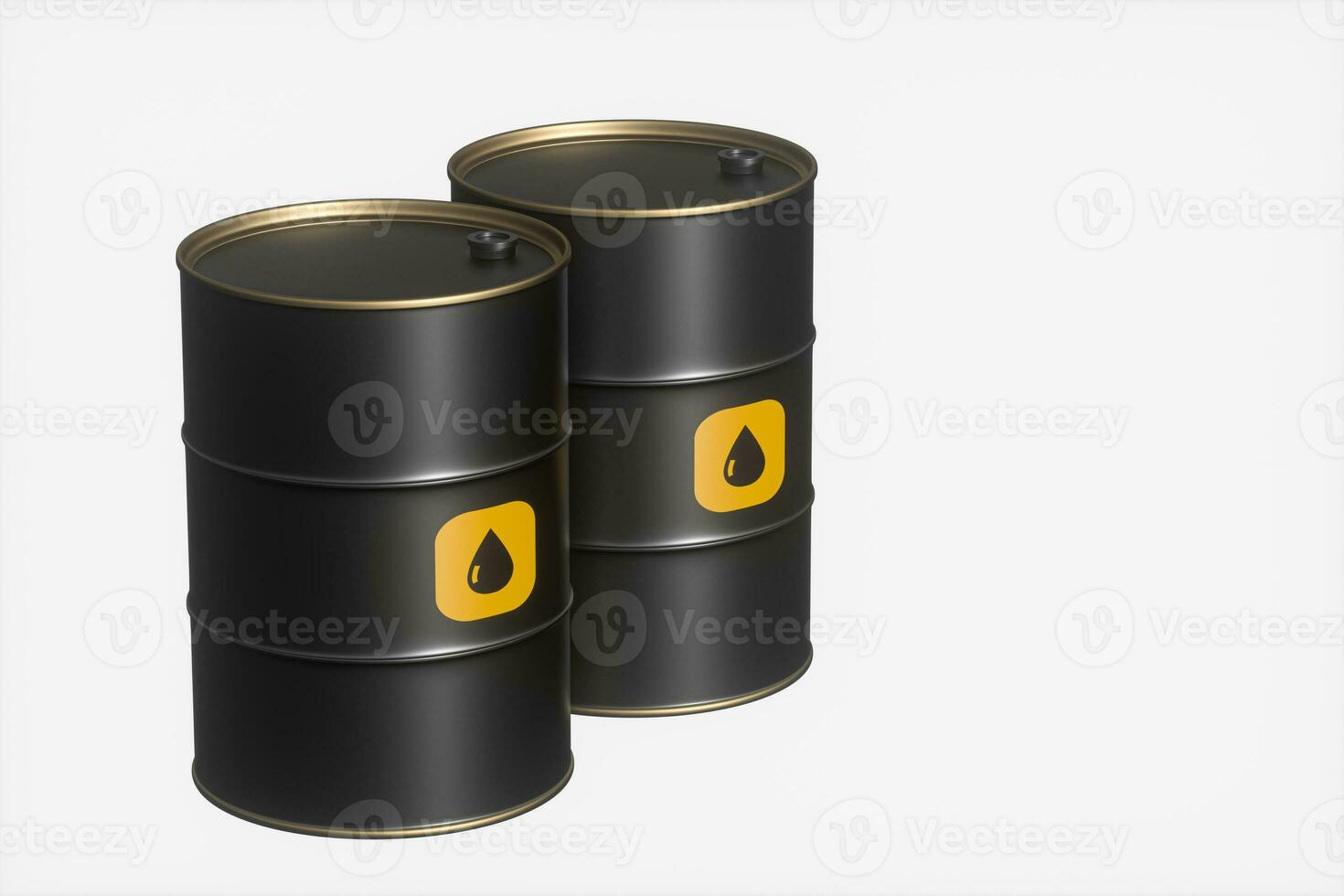 Oil barrel with white background,3d rendering. photo