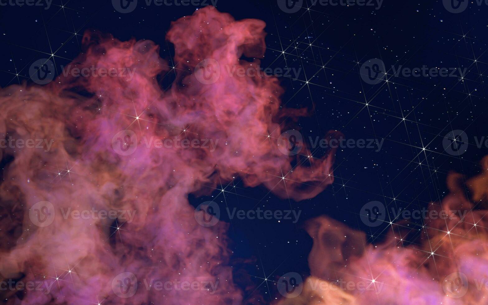 nebulosas y de colores fumar, 3d representación. foto