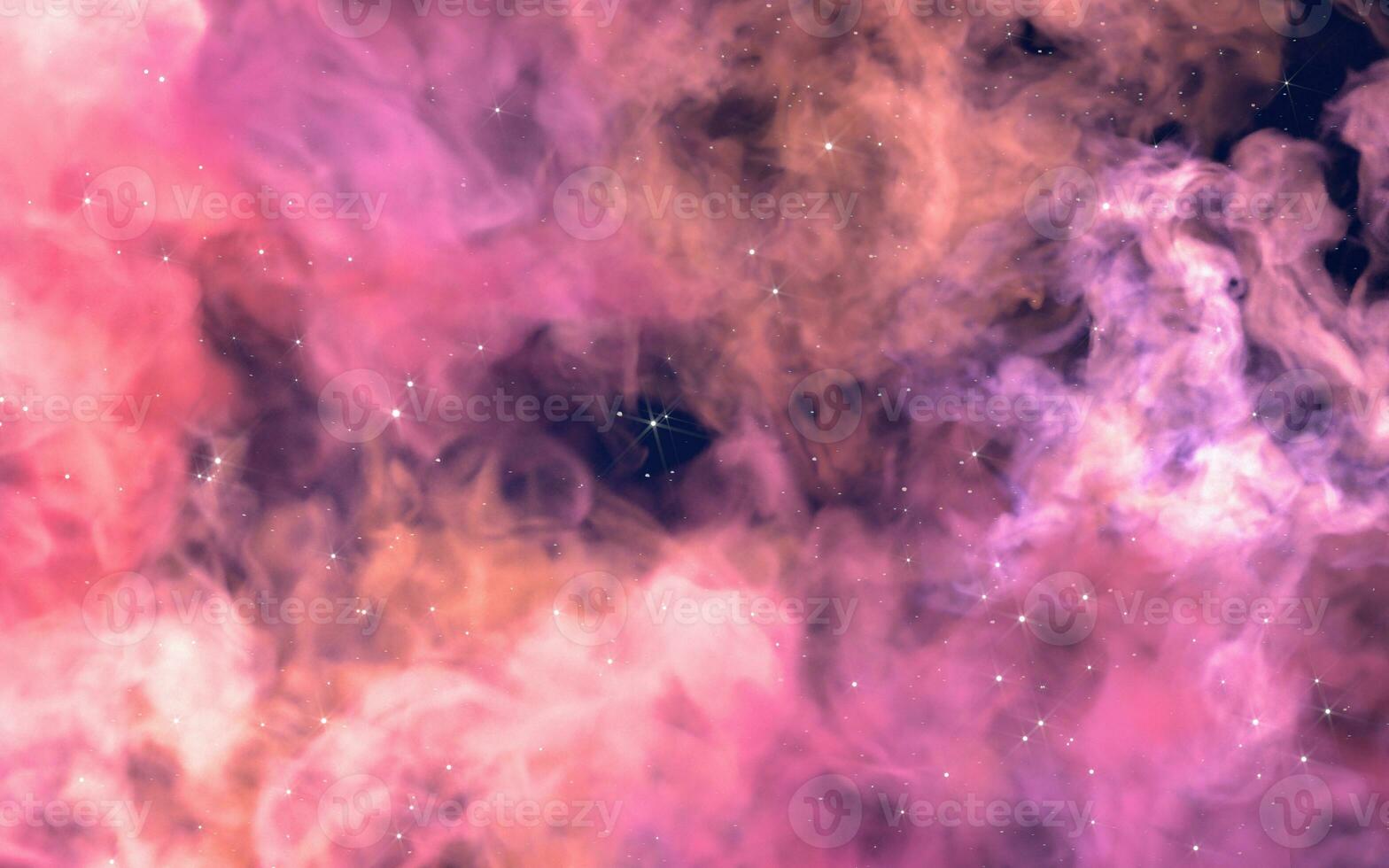 Nebulae and colored smoke, 3d rendering. photo