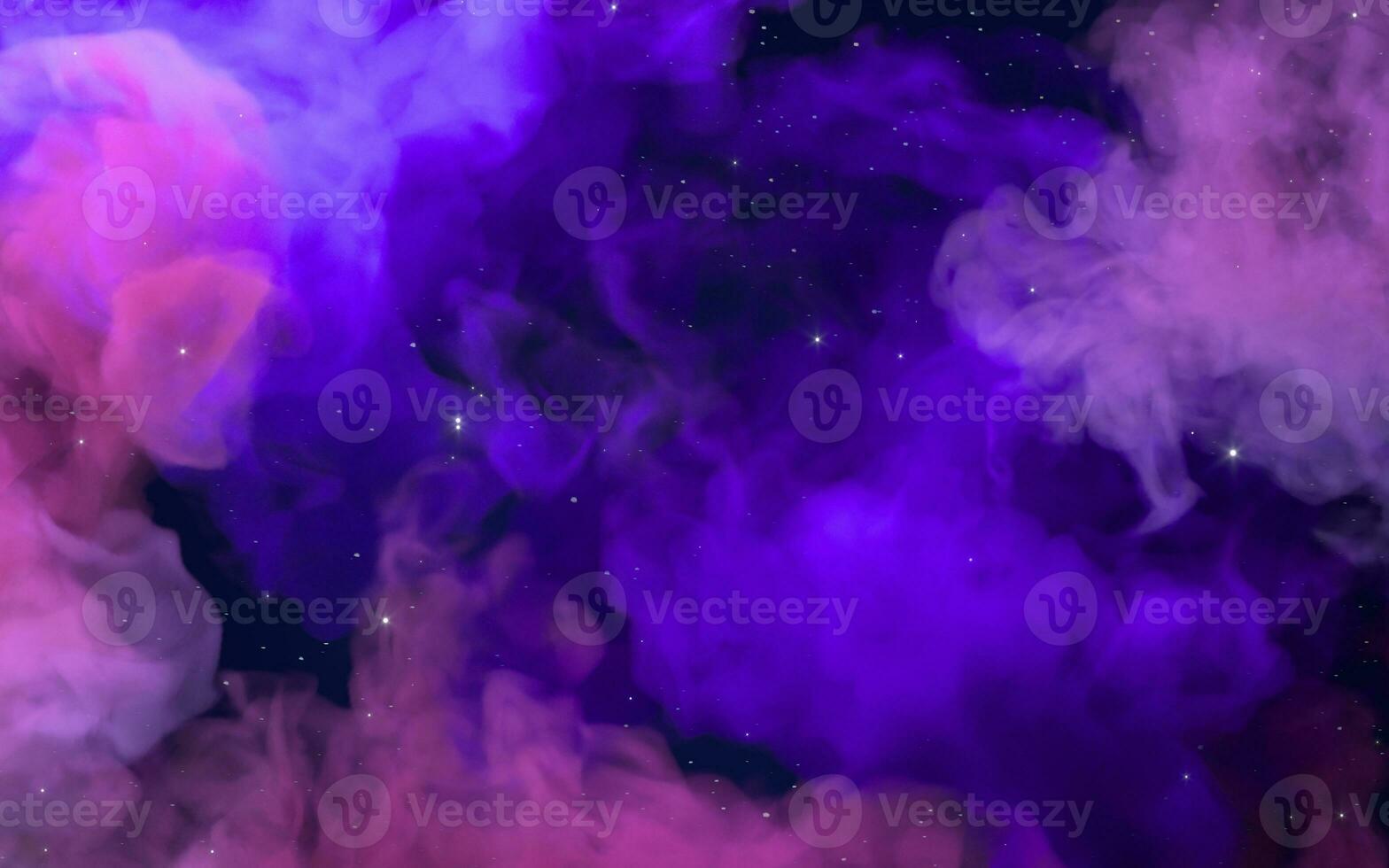 Nebulae and colored smoke, 3d rendering. photo