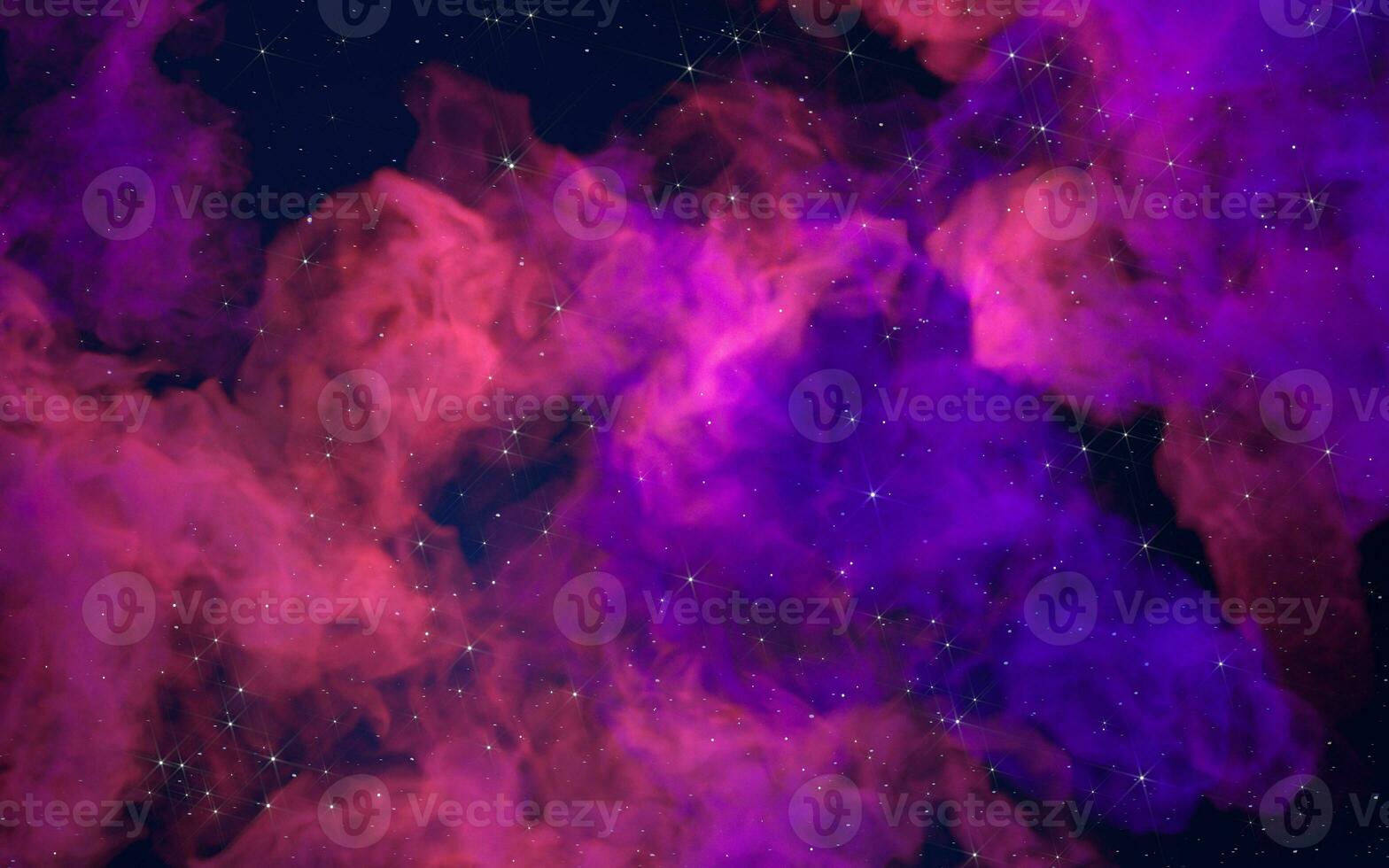 Nebulae and colored smoke, 3d rendering. photo