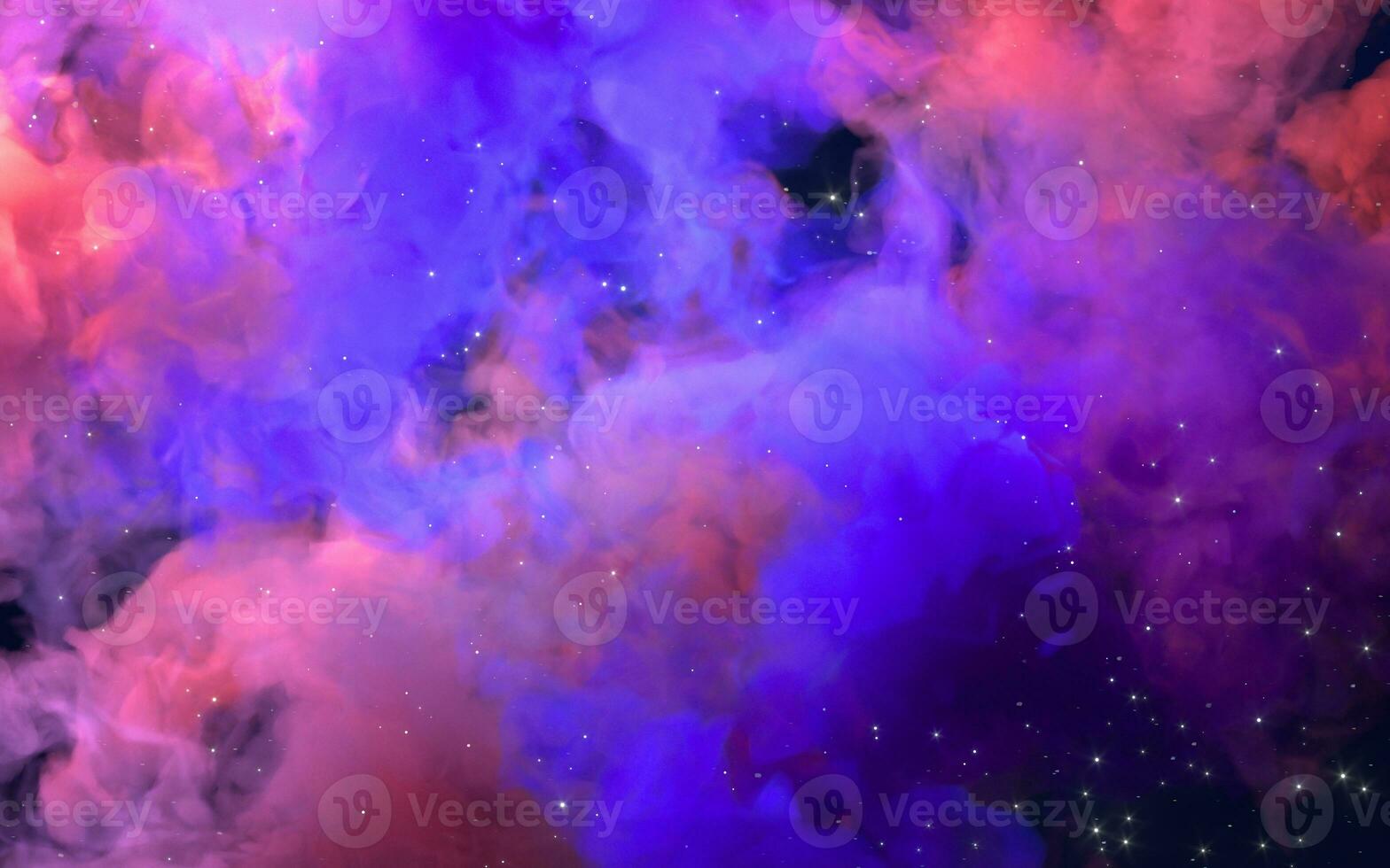 Nebulae and colored smoke, 3d rendering. photo