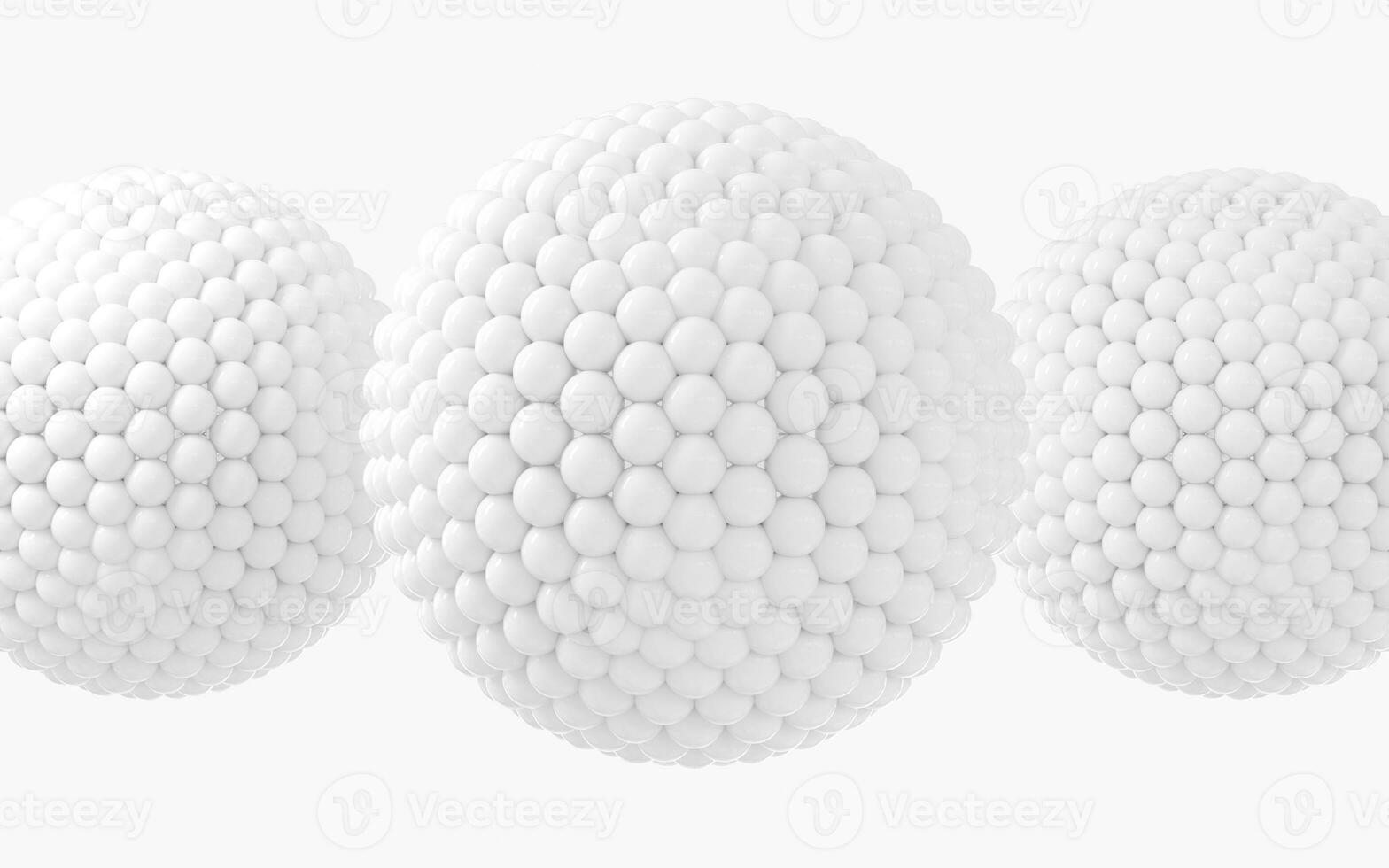 Many balls are combined into a big ball, 3d rendering. photo