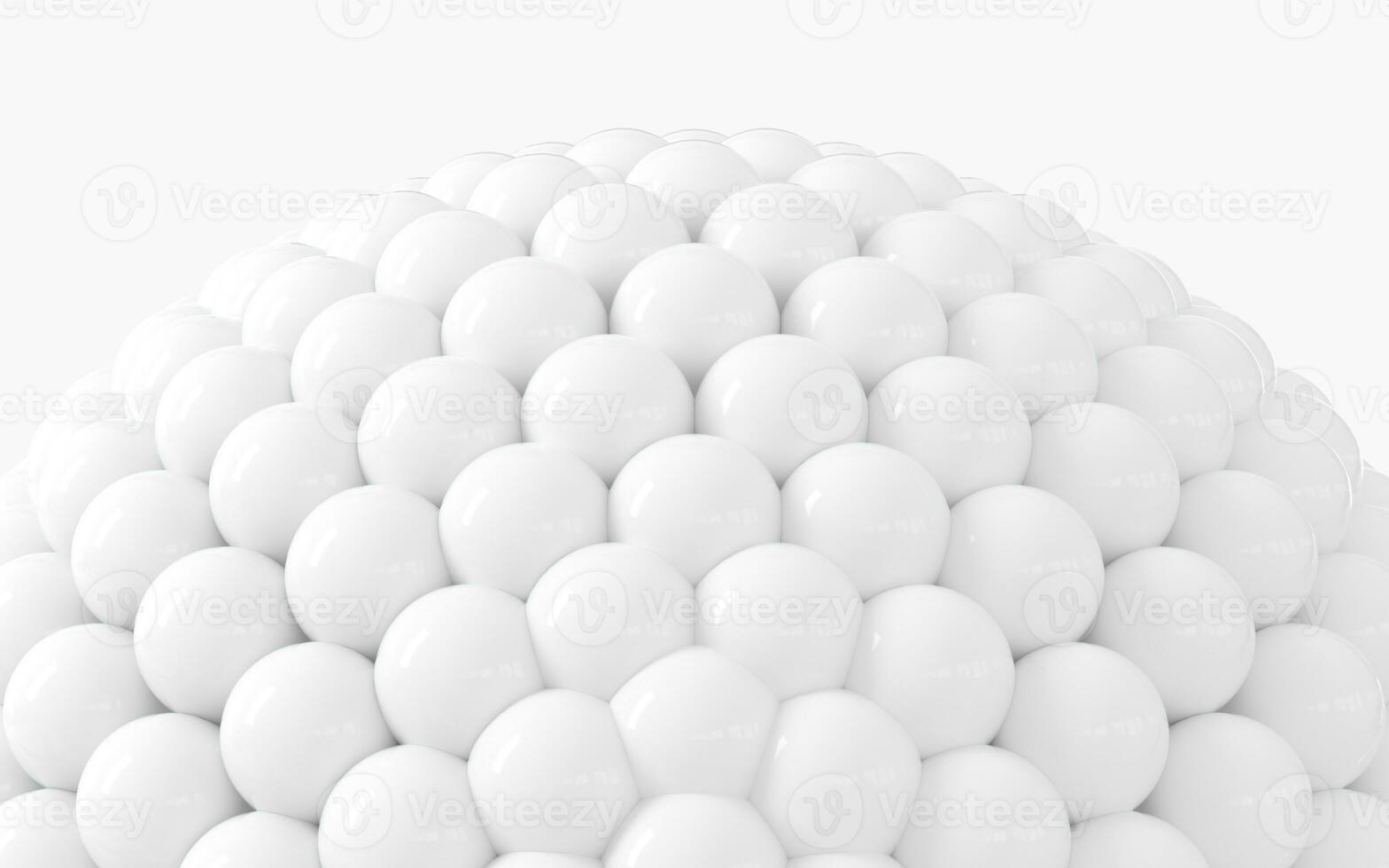 Many balls are combined into a big ball, 3d rendering. photo