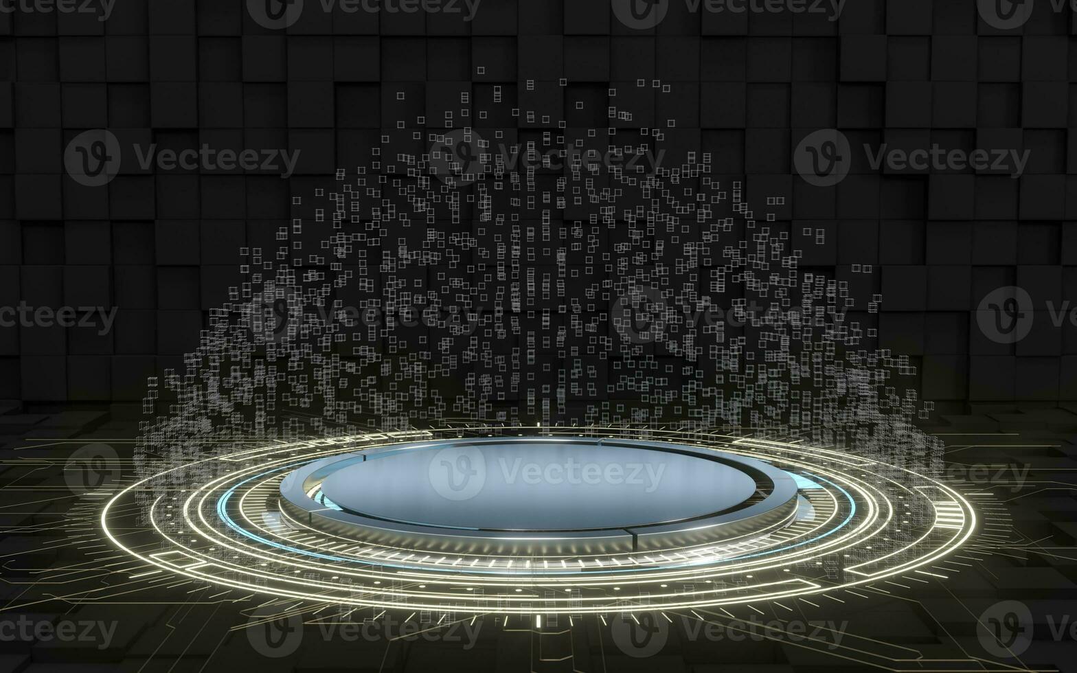 Empty stage, product marketing showroom, 3d rendering. photo