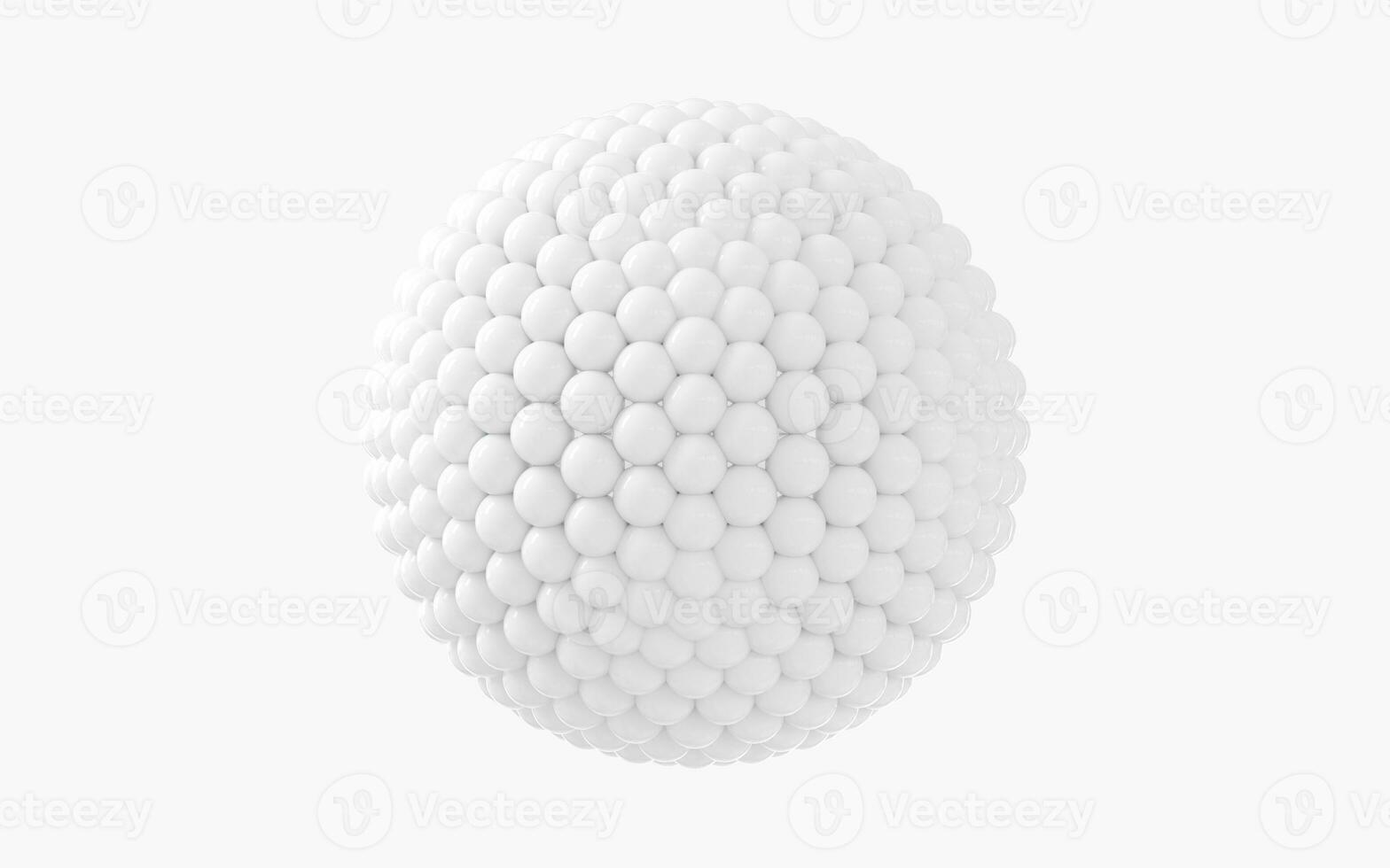 Many balls are combined into a big ball, 3d rendering. photo