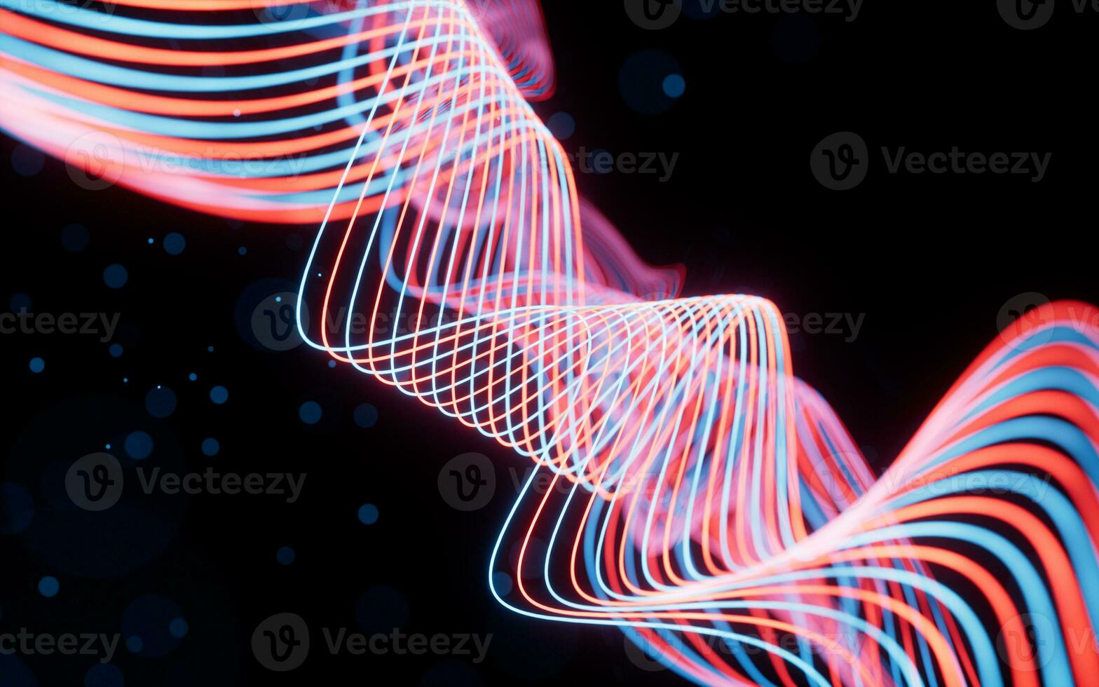 Abstract neon curve background, 3d rendering. photo