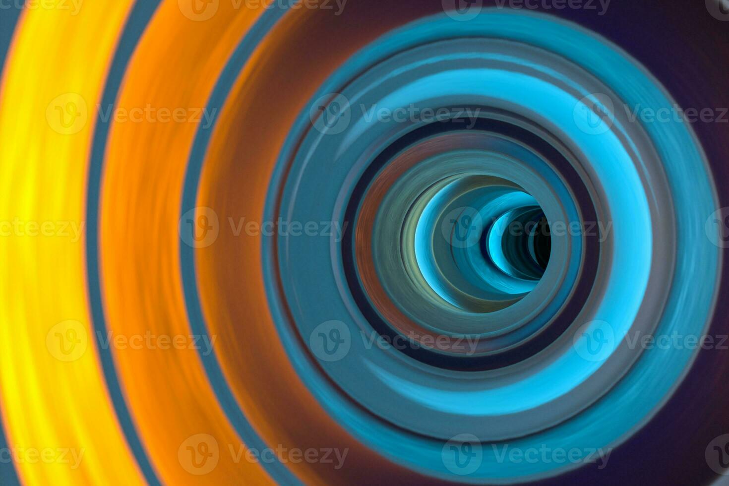 Colorful glowing tunnel, multicolor hole, 3d rendering. photo