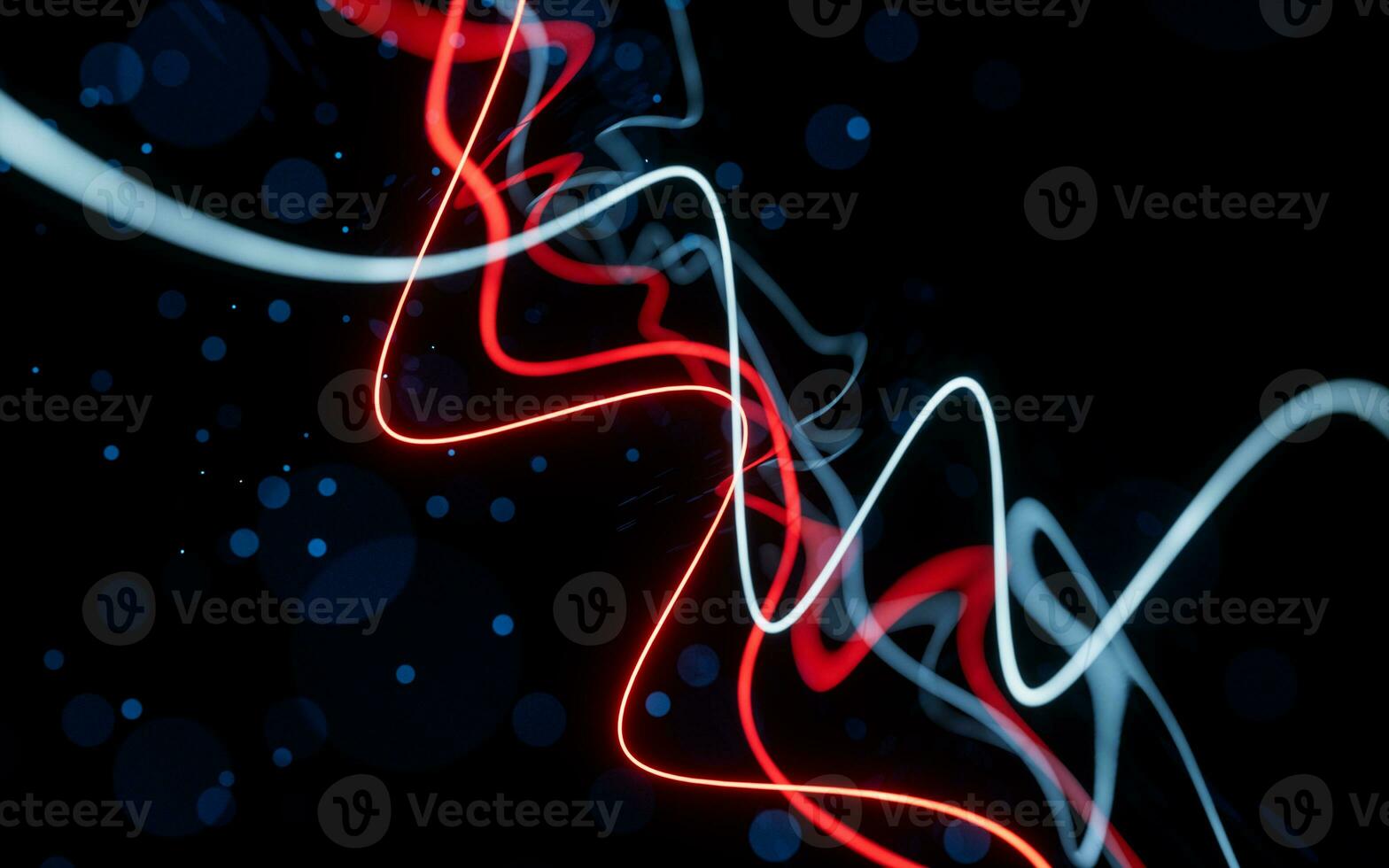 Abstract neon curve background, 3d rendering. photo