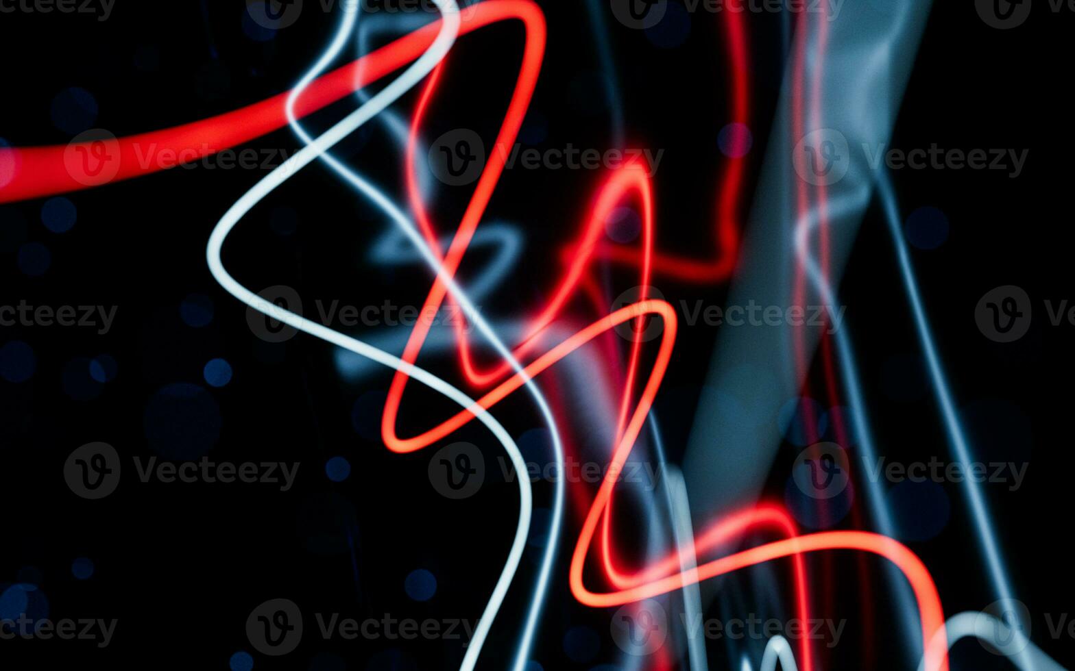 Abstract neon curve background, 3d rendering. photo