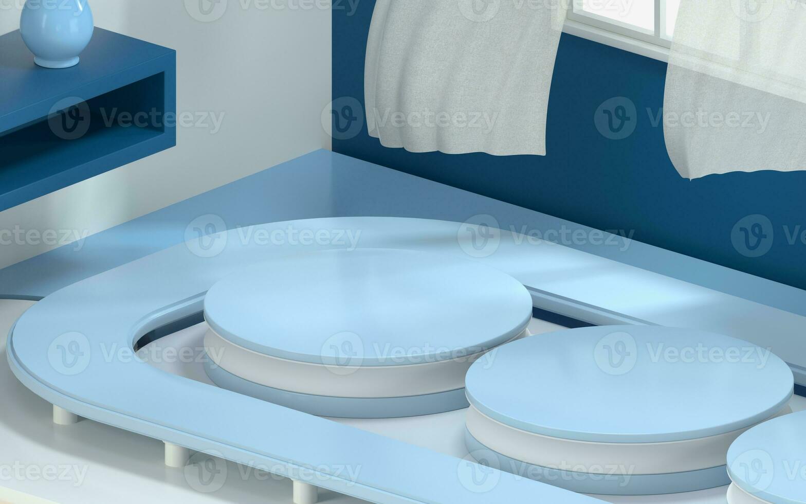 Empty object platform, indoors decoration, 3d rendering. photo