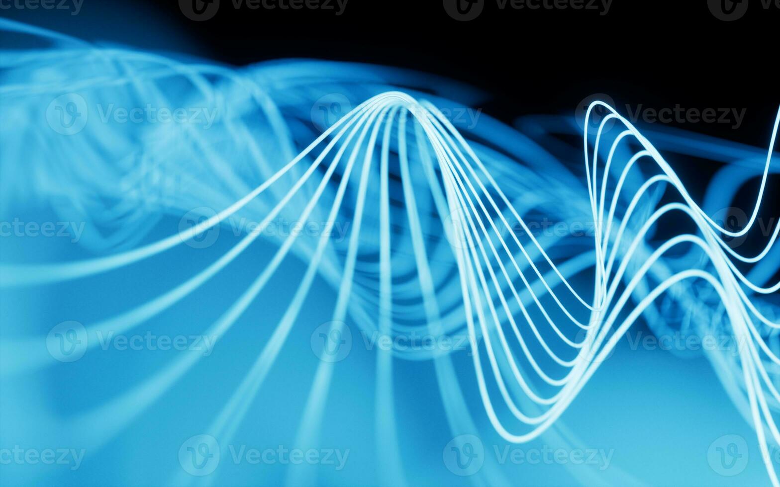 resumen neón curva fondo, 3d representación. foto