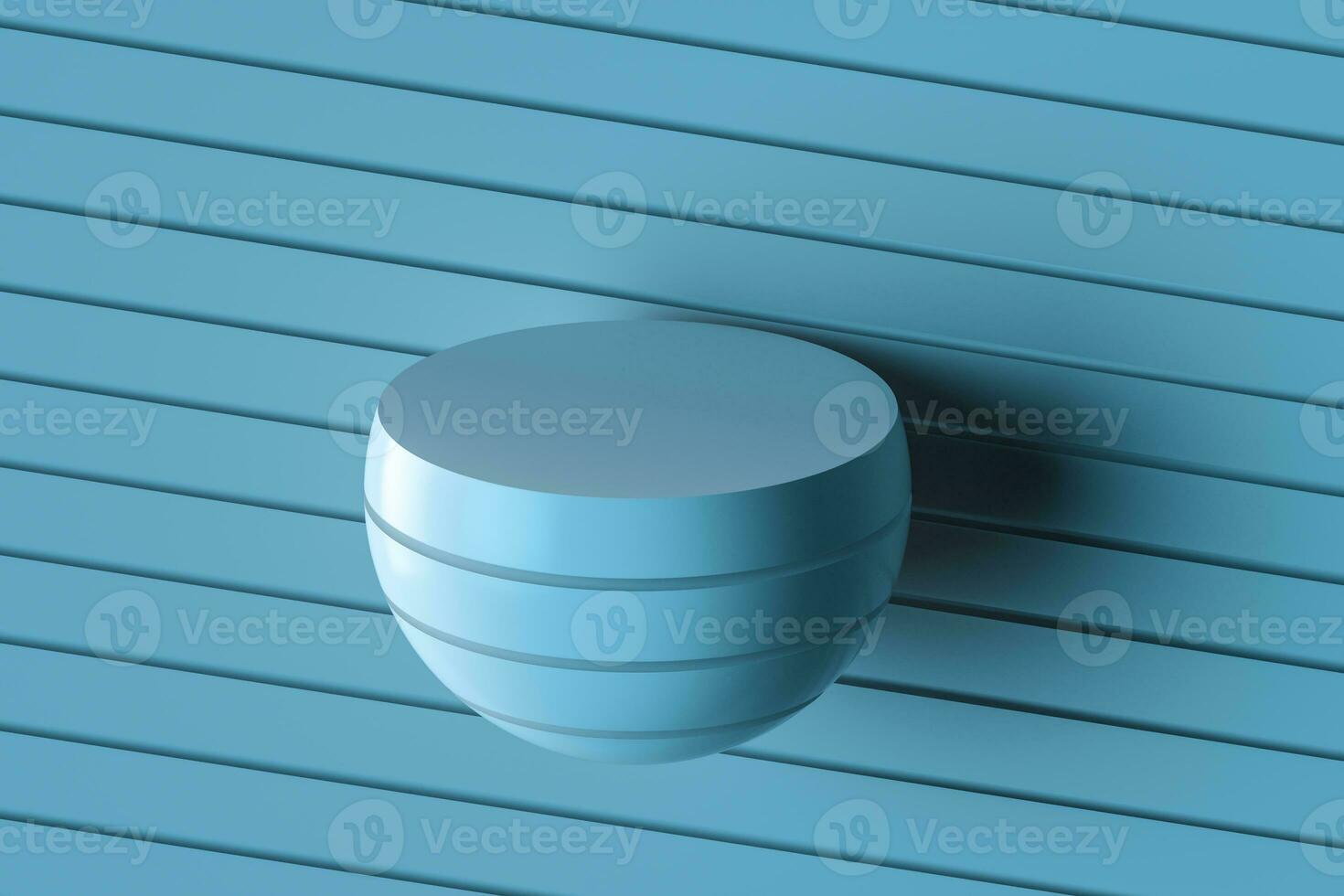 Empty round slice ball podium, 3d rendering. photo