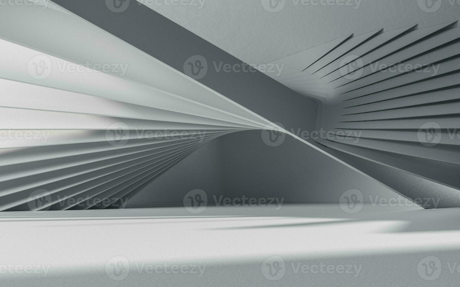 Abstract geometric architecture, 3d rendering. photo