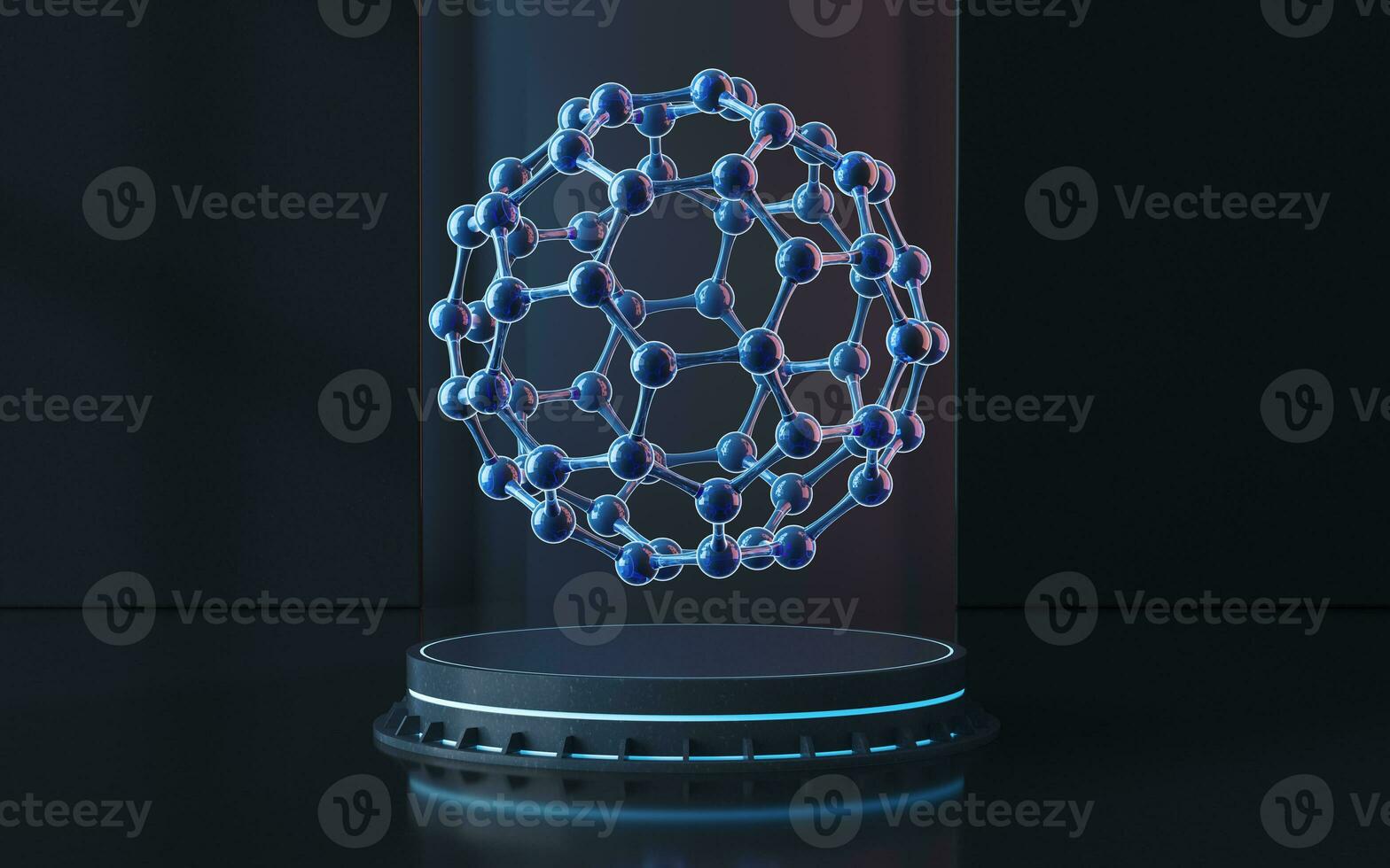 Molecular chain structure, 3d rendering. photo