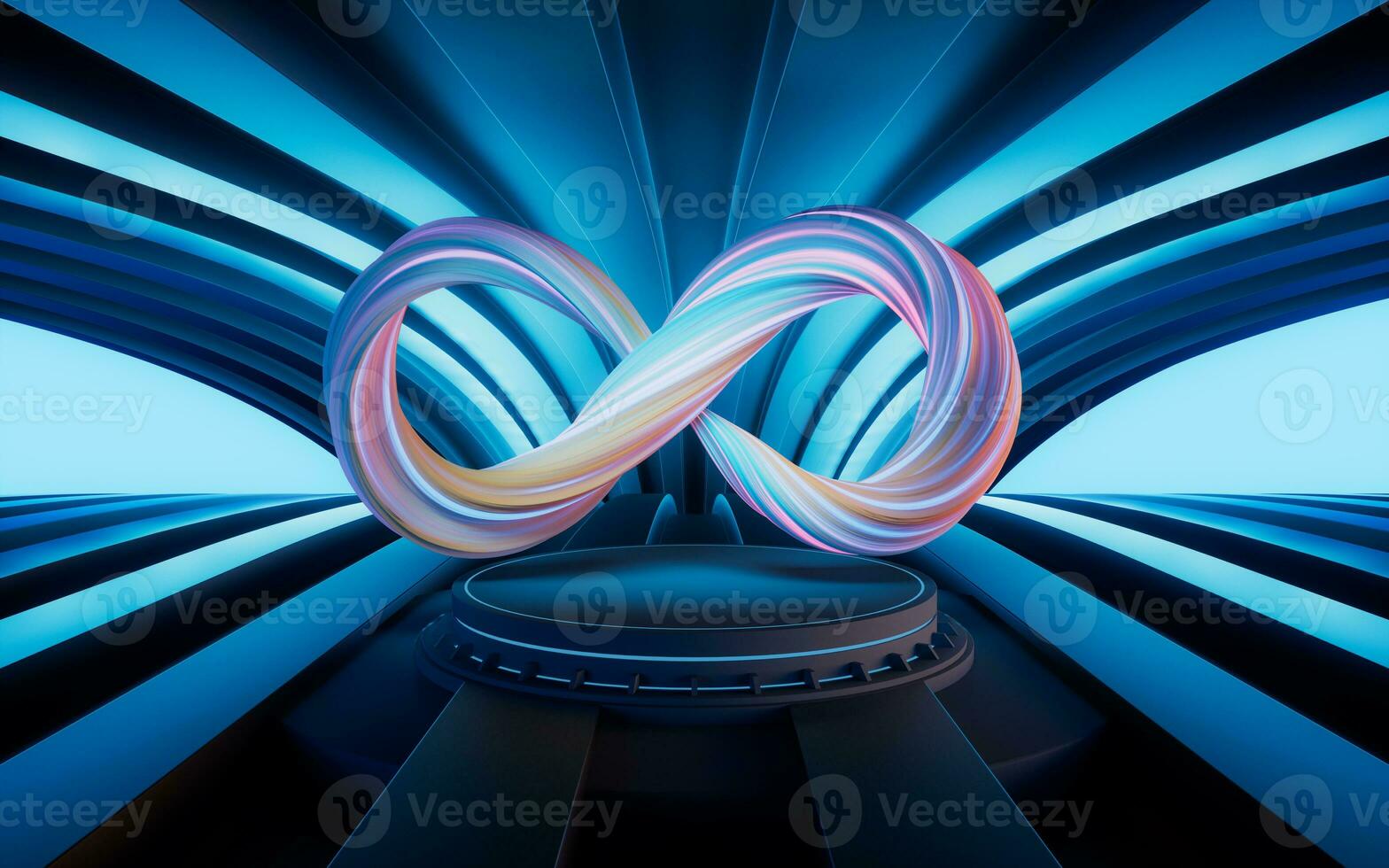 Abstract cloth, Mobius belt, 3d rendering. photo