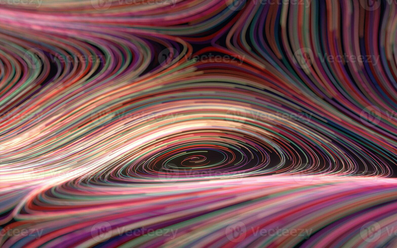 Magic vortex lines, fantasy wave pattern, 3d rendering. photo