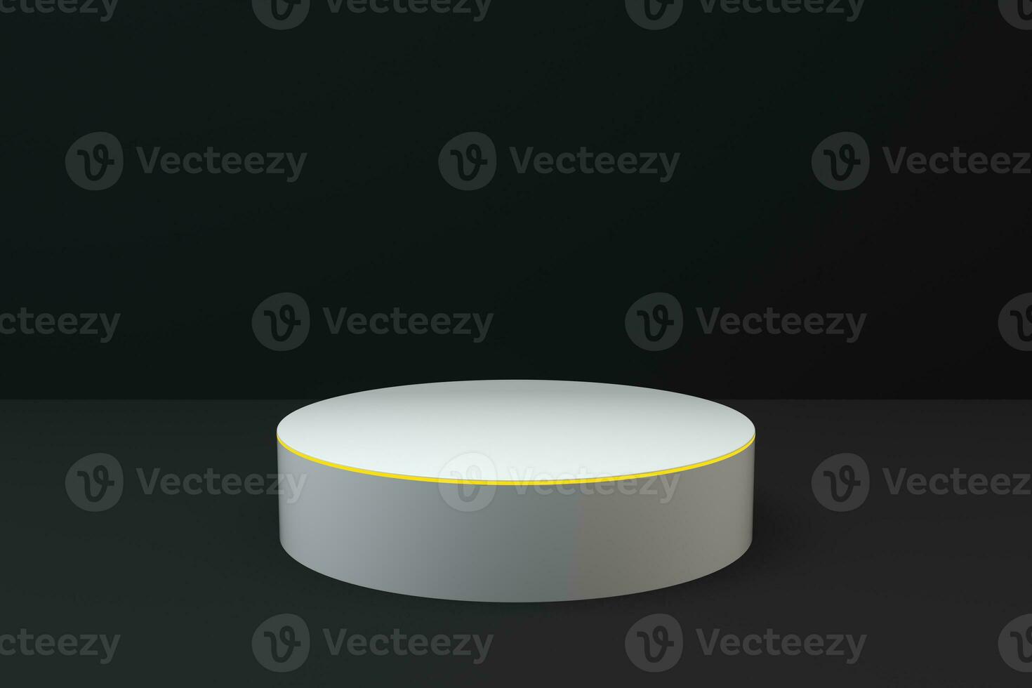Empty round showcase, product presentation background, 3d rendering. photo