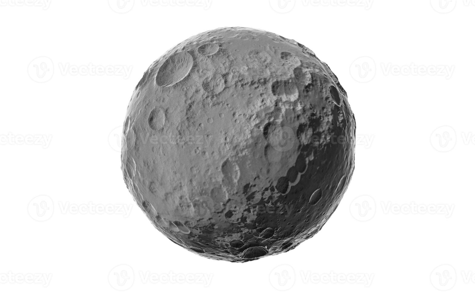Whole planet with white background, 3d rendering. photo
