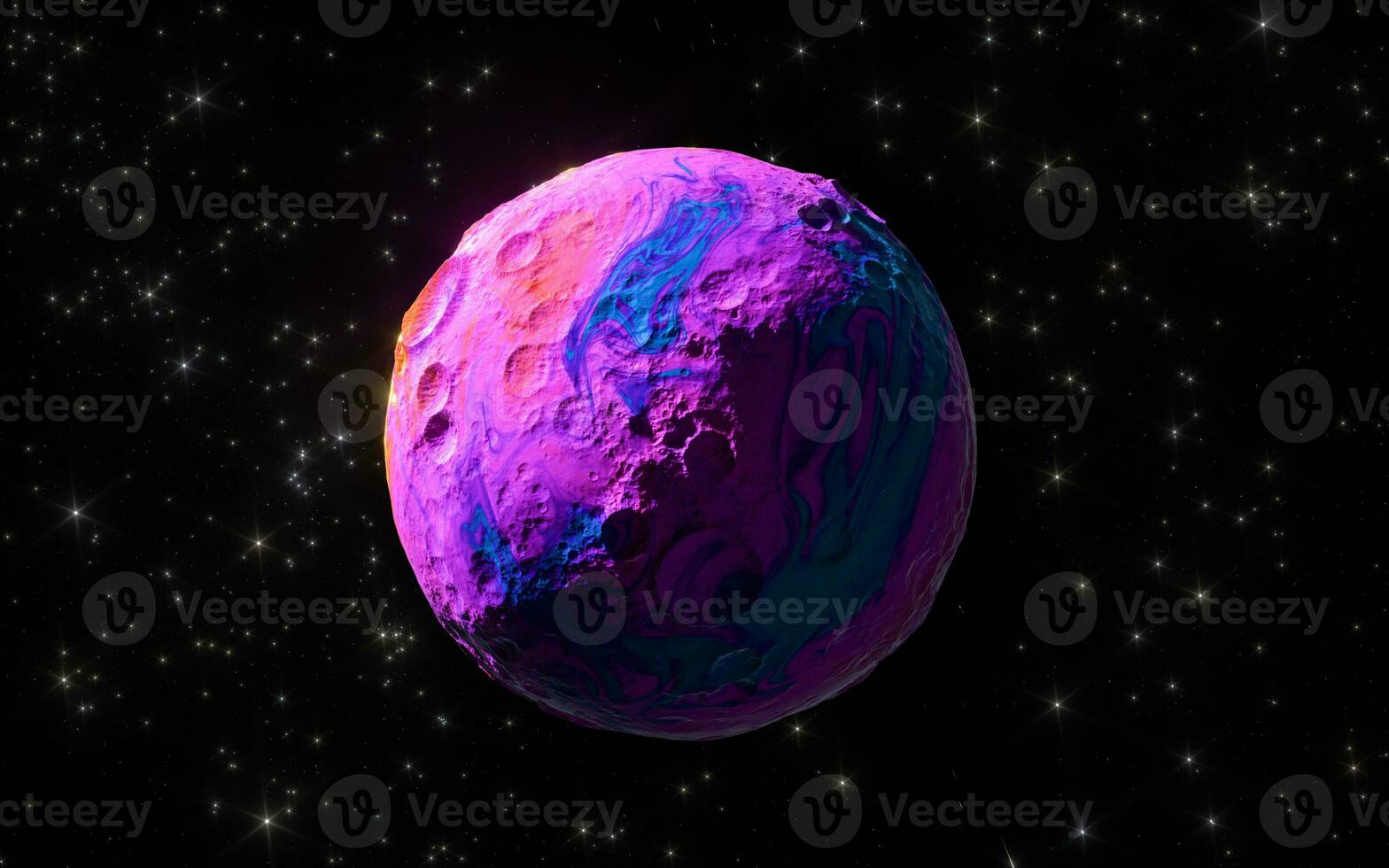 Colorful sphere with black background, 3d rendering. photo