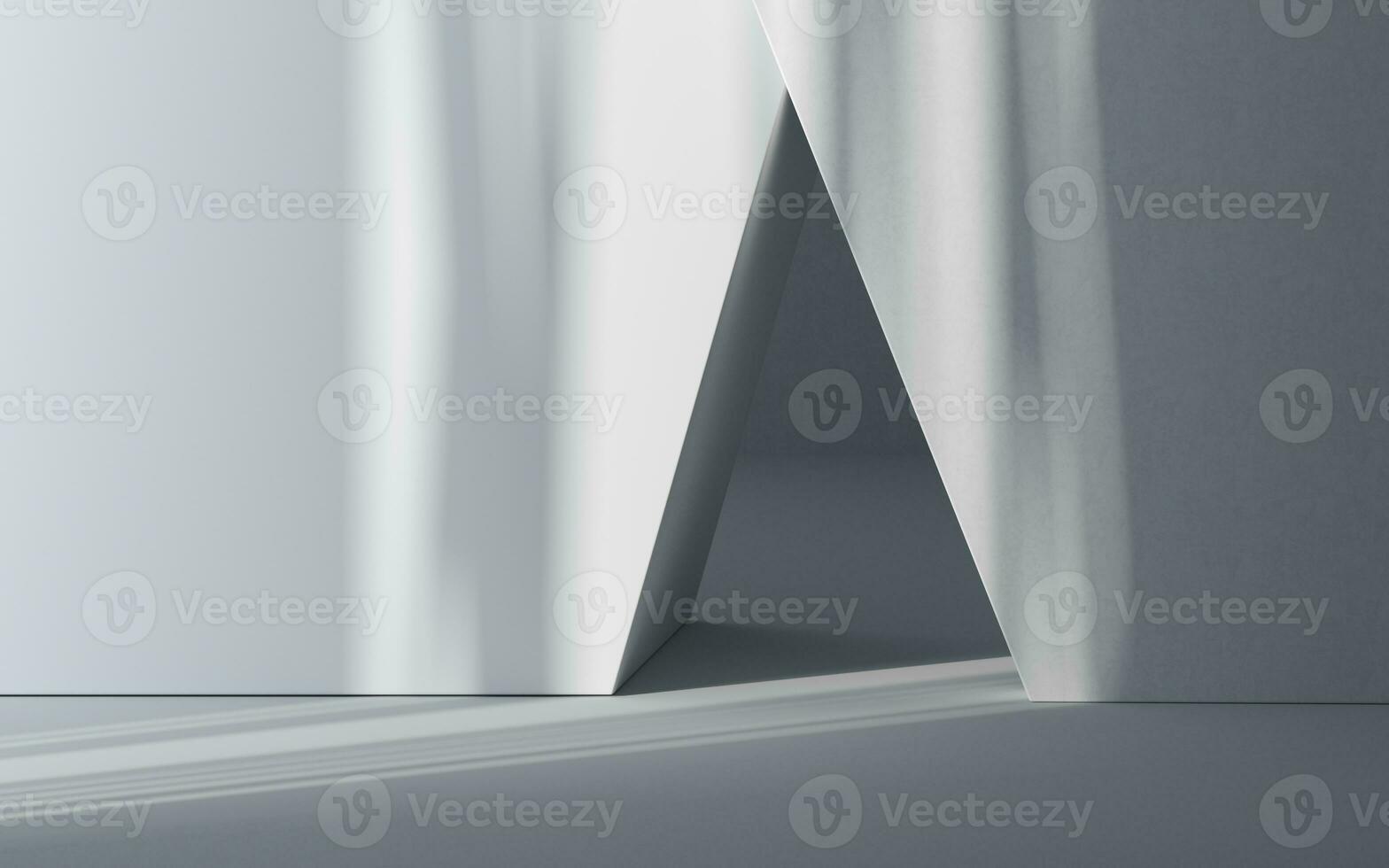 White empty room, 3d rendering. photo
