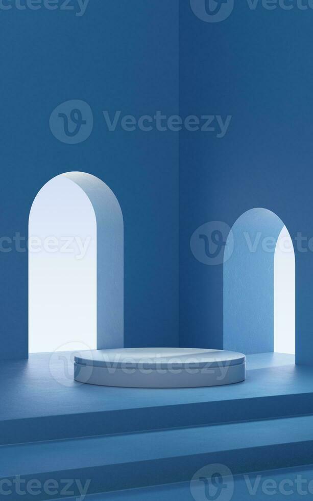 Empty room and stage, 3d rendering. photo