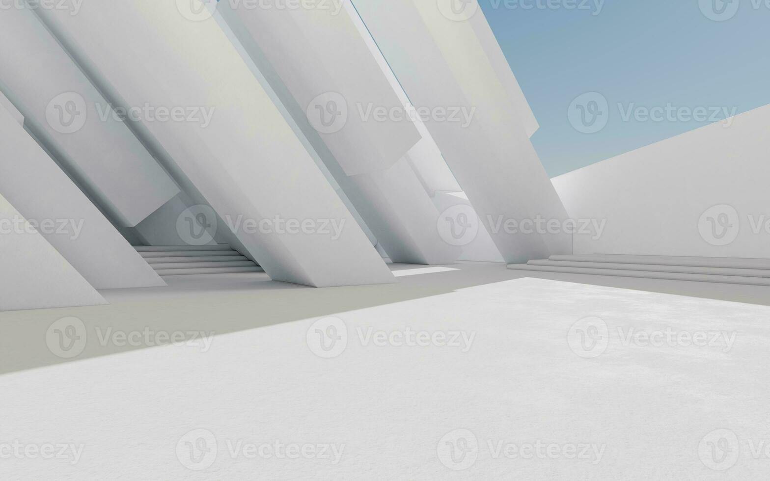 Empty outdoor ground background, 3d rendering. photo