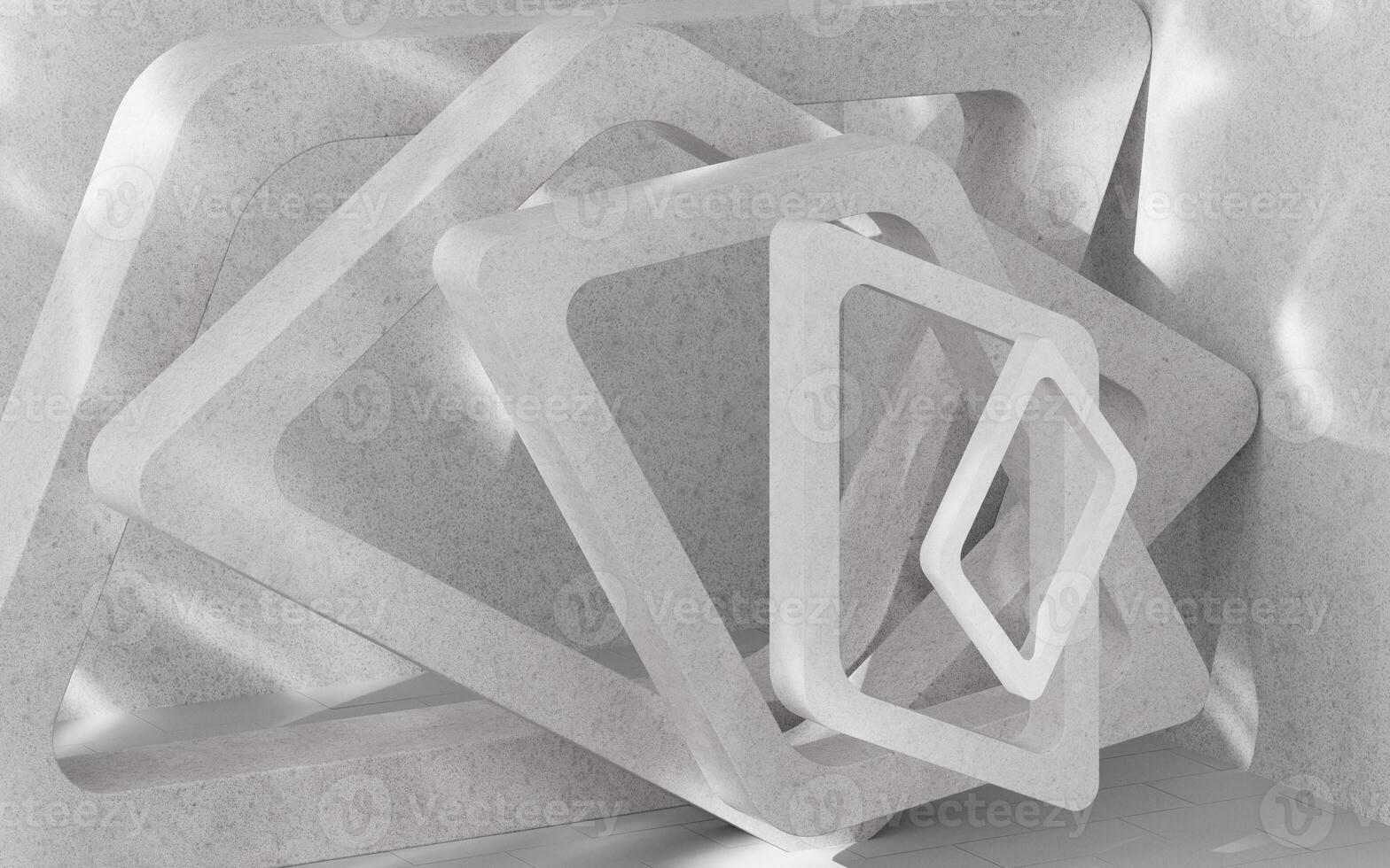 Abstract rhombus shape structure, 3d rendering. photo