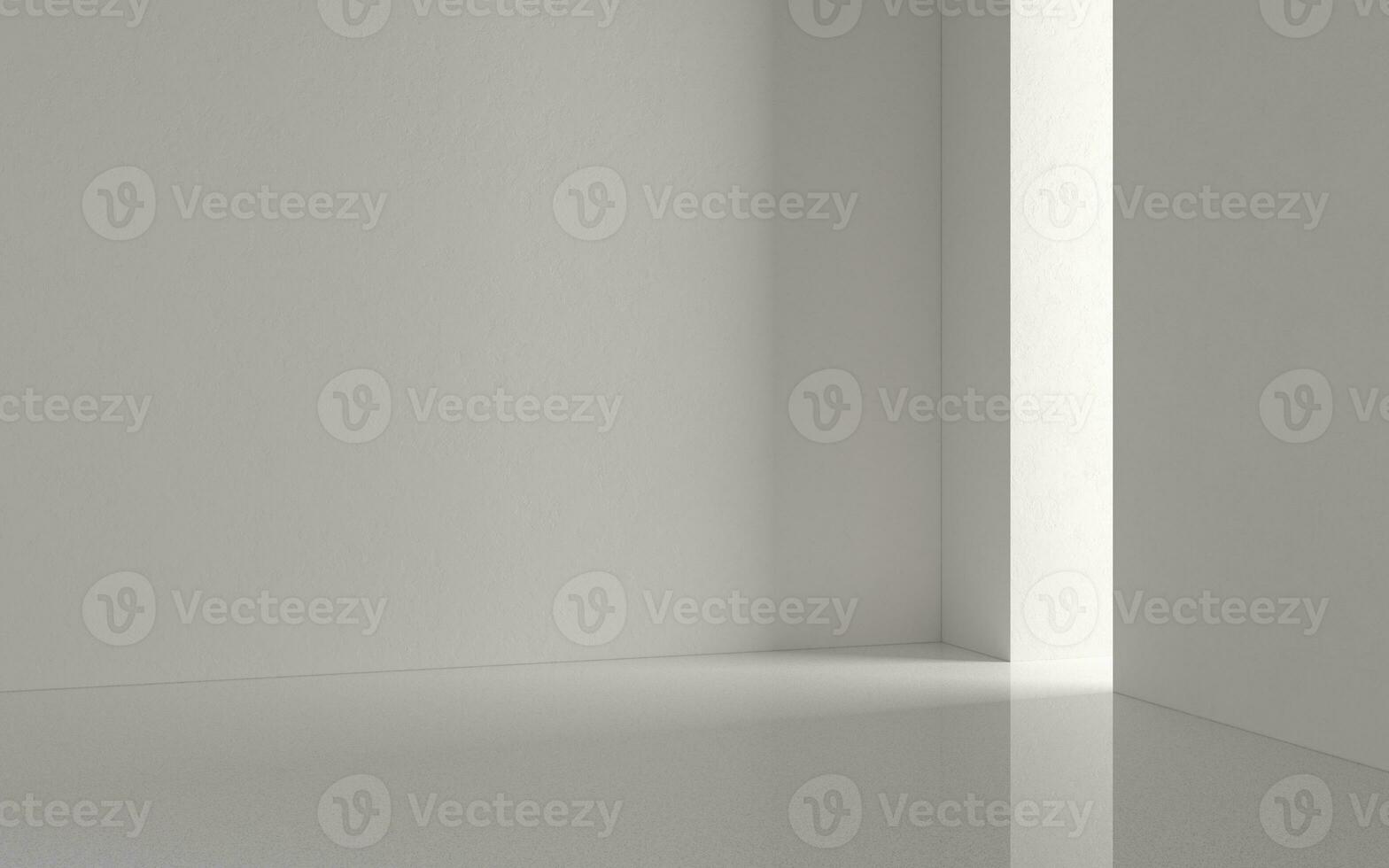 White empty room, 3d rendering. photo