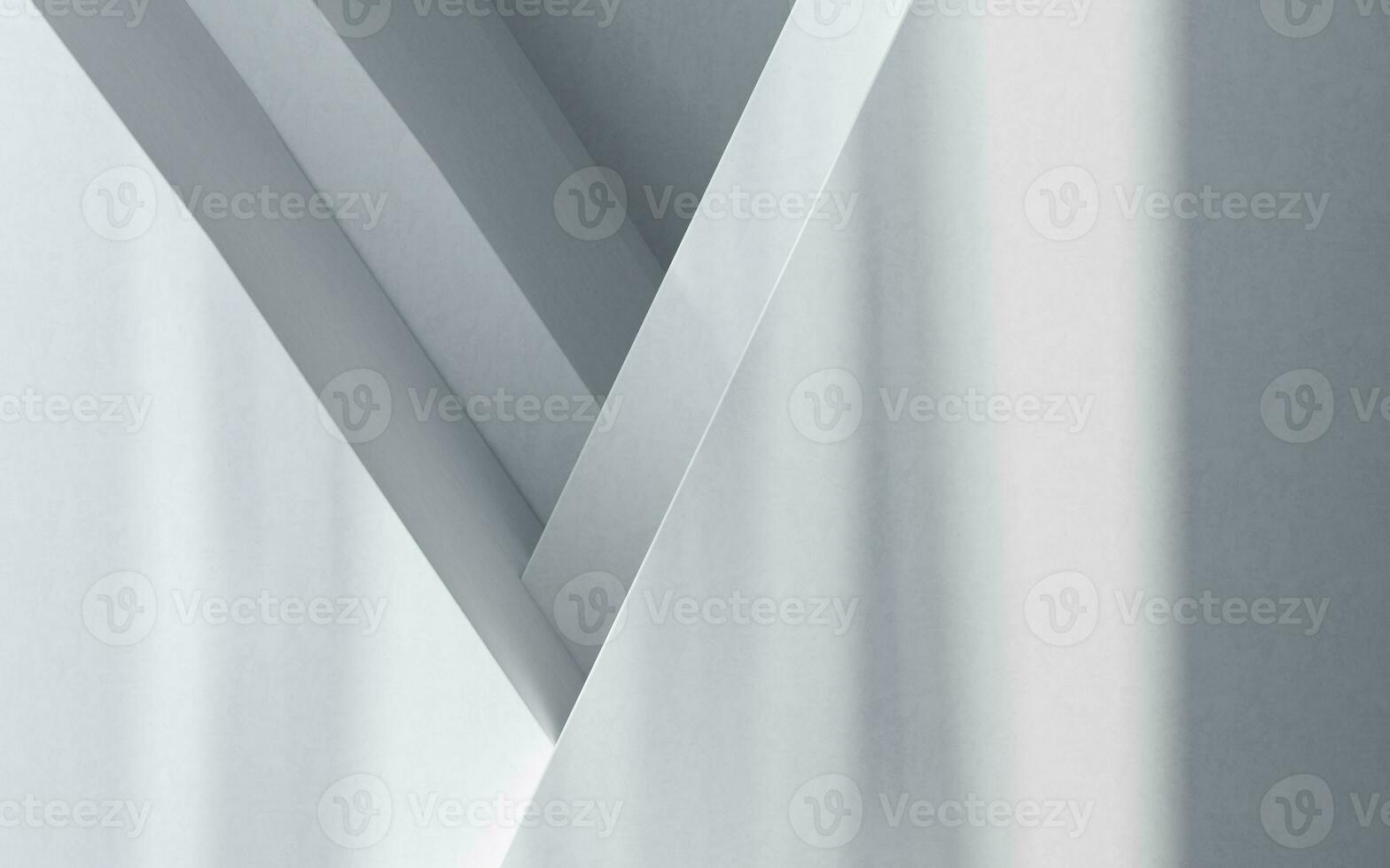 White empty room, 3d rendering. photo
