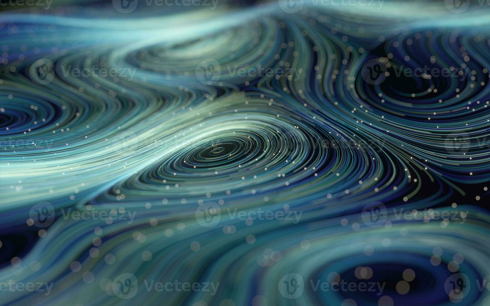 Magic vortex lines, fantasy wave pattern, 3d rendering. photo