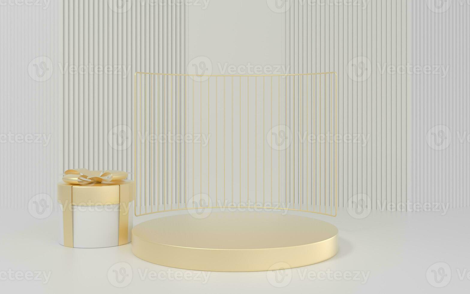 Empty promotion stage, product presentation, 3d rendering. photo