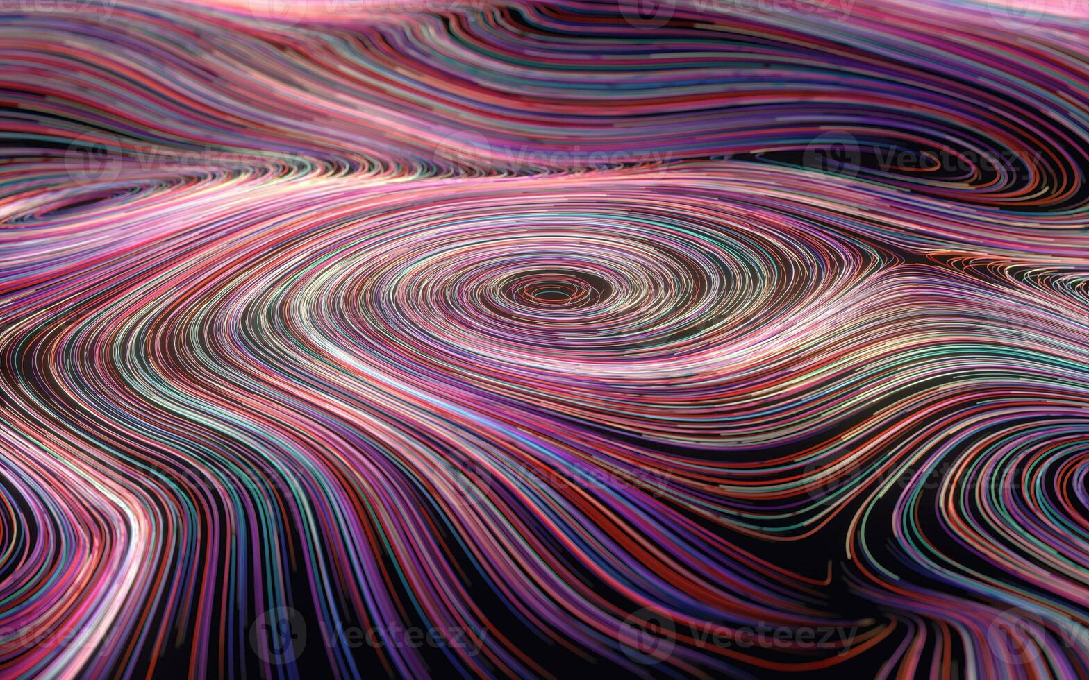 Magic vortex lines, fantasy wave pattern, 3d rendering. photo